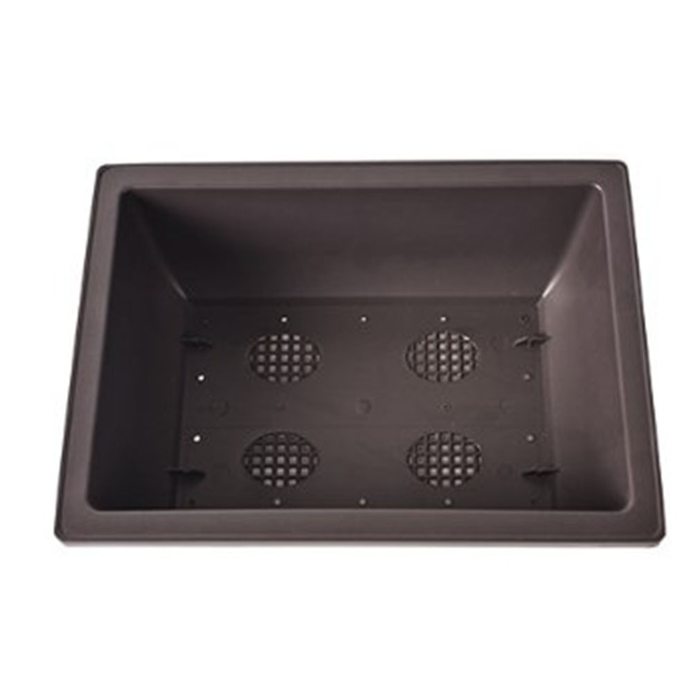 Indoor Space Rectangular Plastic Flower Pot Elegant Look Matching Tray Included - Picture 21 of 25