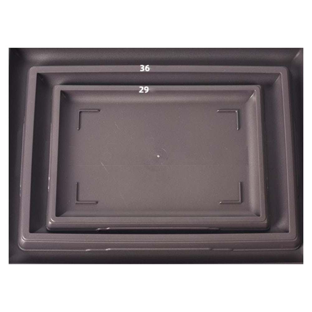 Indoor Space Rectangular Plastic Flower Pot Elegant Look Matching Tray Included - Picture 20 of 25