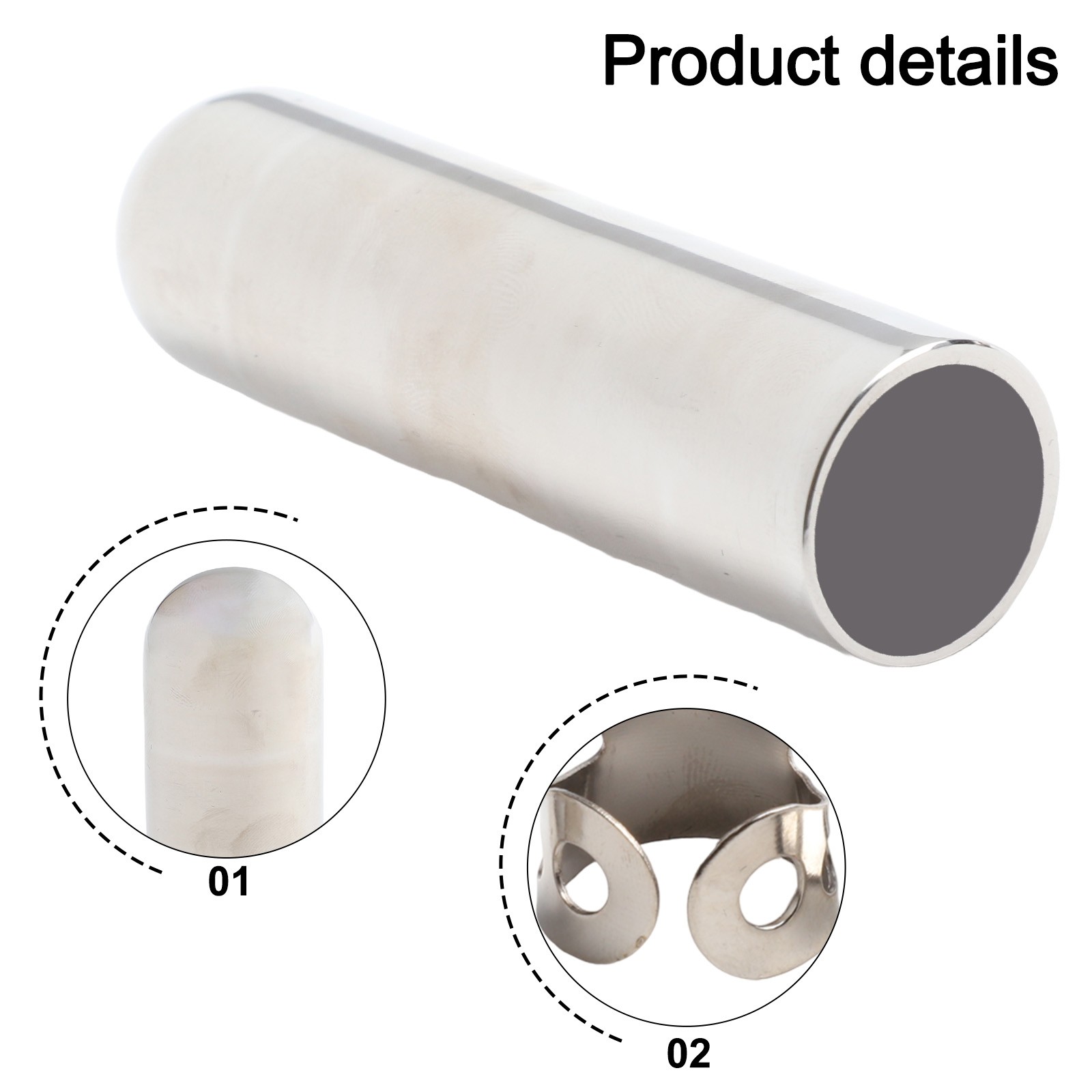 Guitar Slides Metal Music Parts Repair Kit Silver Slide Bag Spare Parts - Picture 41 of 48