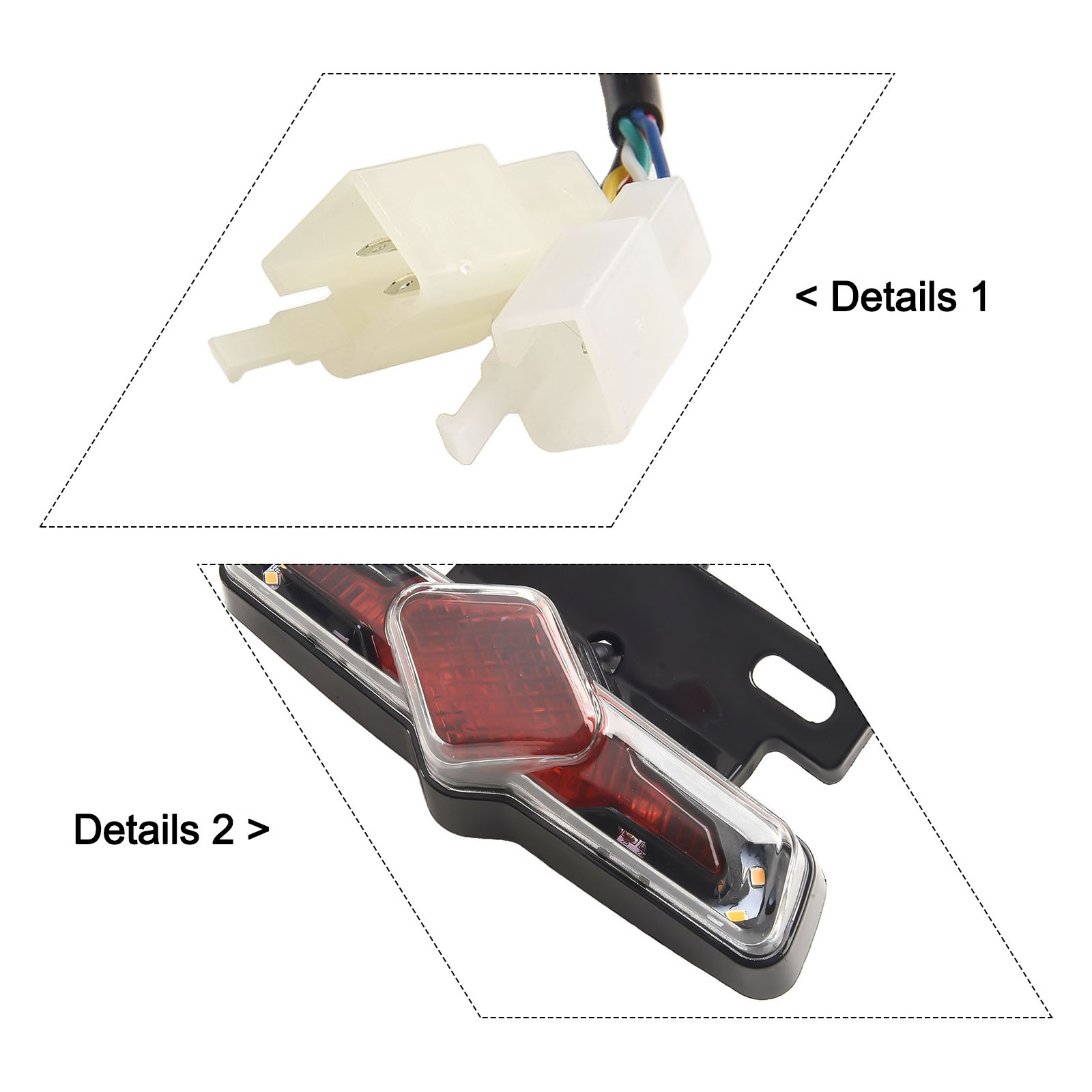 Taillight Outdoor 120g 12V/36V-60V 145(L)*45��W��*70��H)mm 45cm Cable Length - Picture 29 of 32