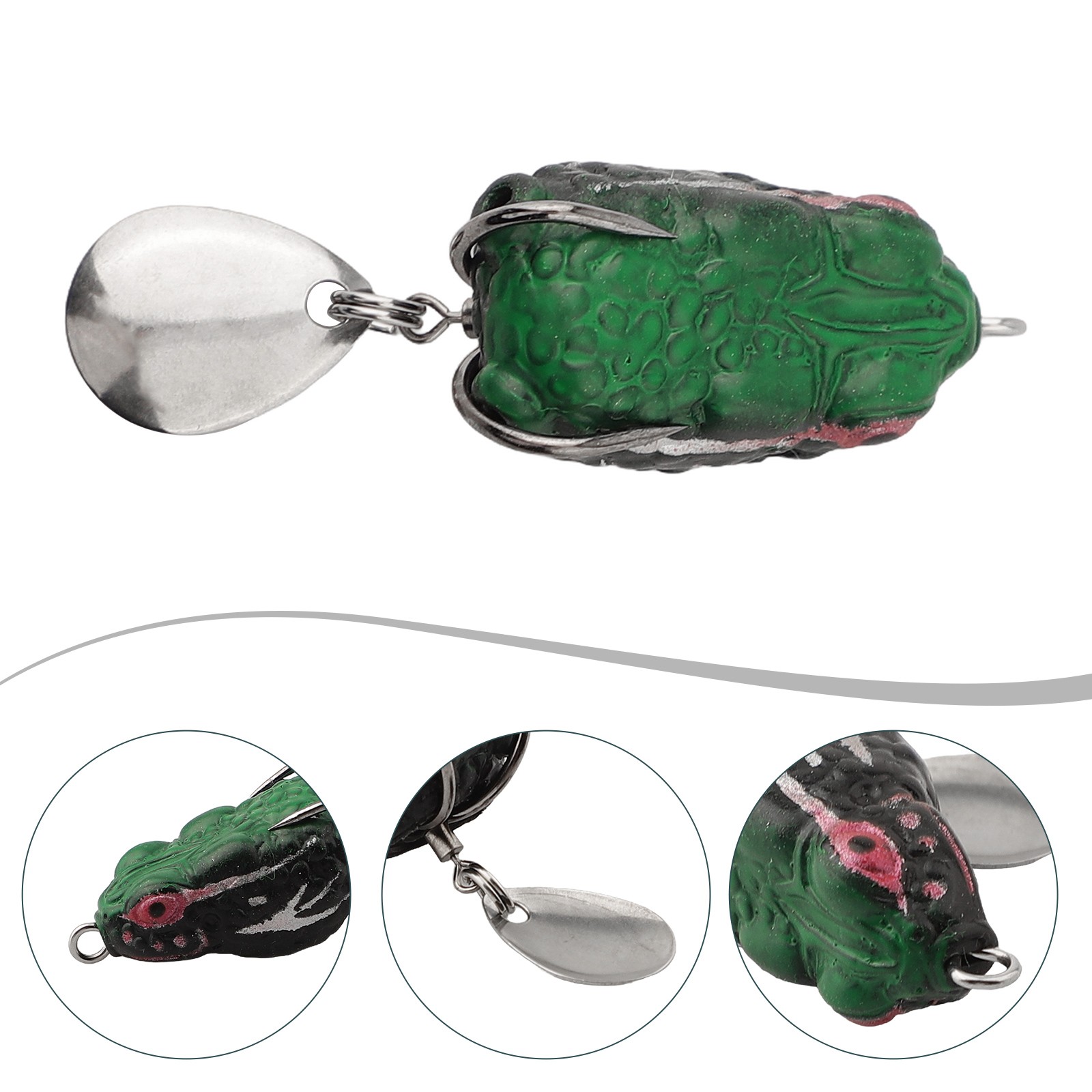 3cm 4 3g Soft Jumping Frog Lure Metal and Plastic Material Easy to Catch Fish - Picture 28 of 44