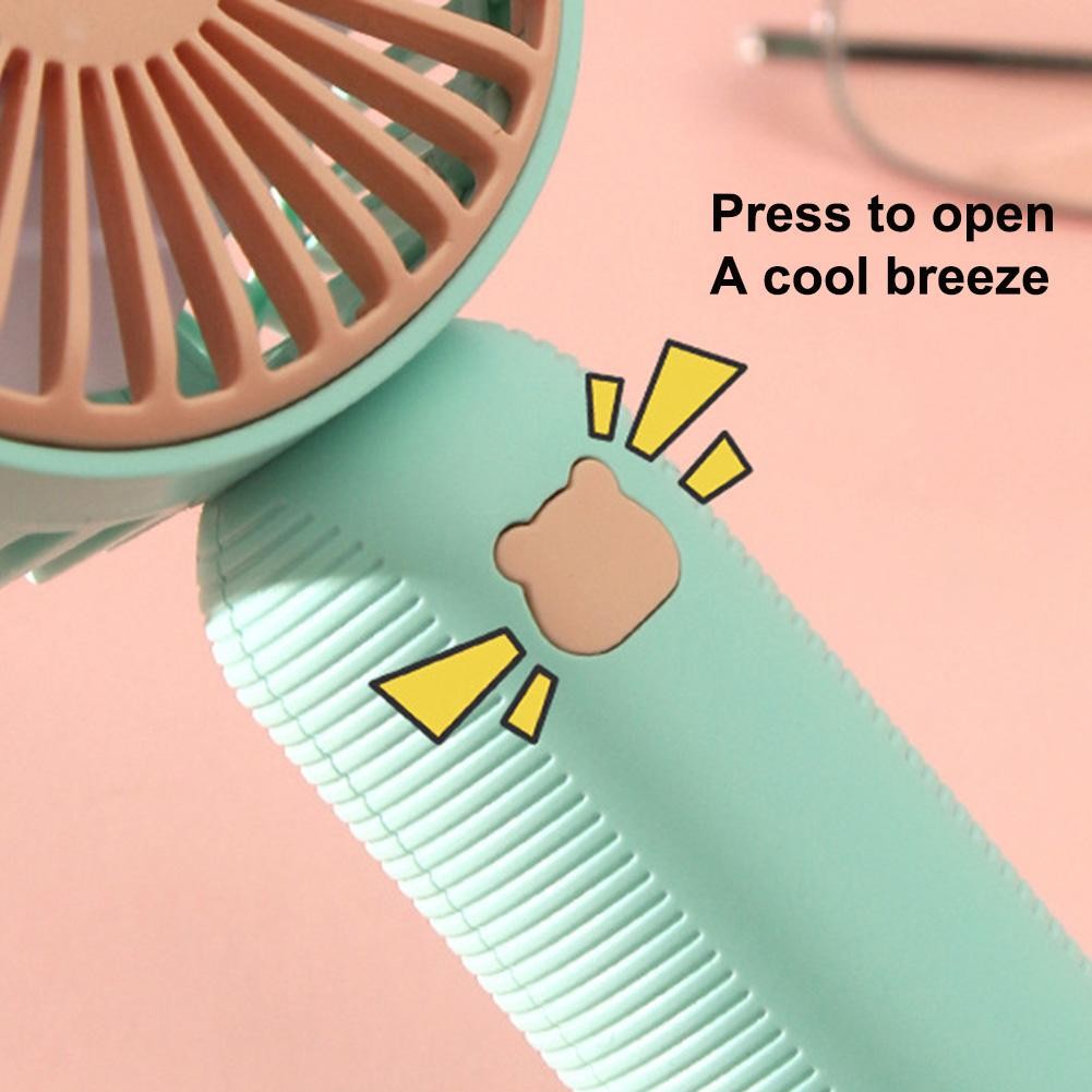 Handheld Mini Fan USB Cartoon Portable Portable Pocket Charging Outdoor Fan New - Picture 29 of 30