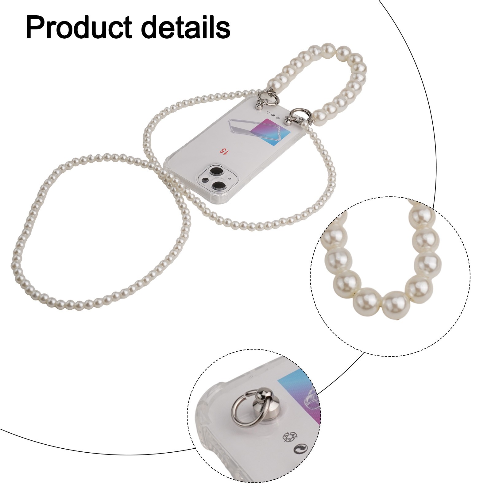 Élégante Coque Téléphone Transparente avec Cordon pour PERLE pour Série Iph - Photo 26 sur 35