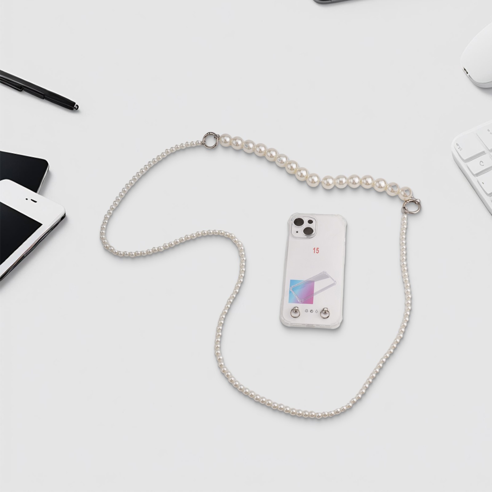 Unique Transparent Neck Strap Phone Case for Various For Iphones Available - Picture 22 of 24
