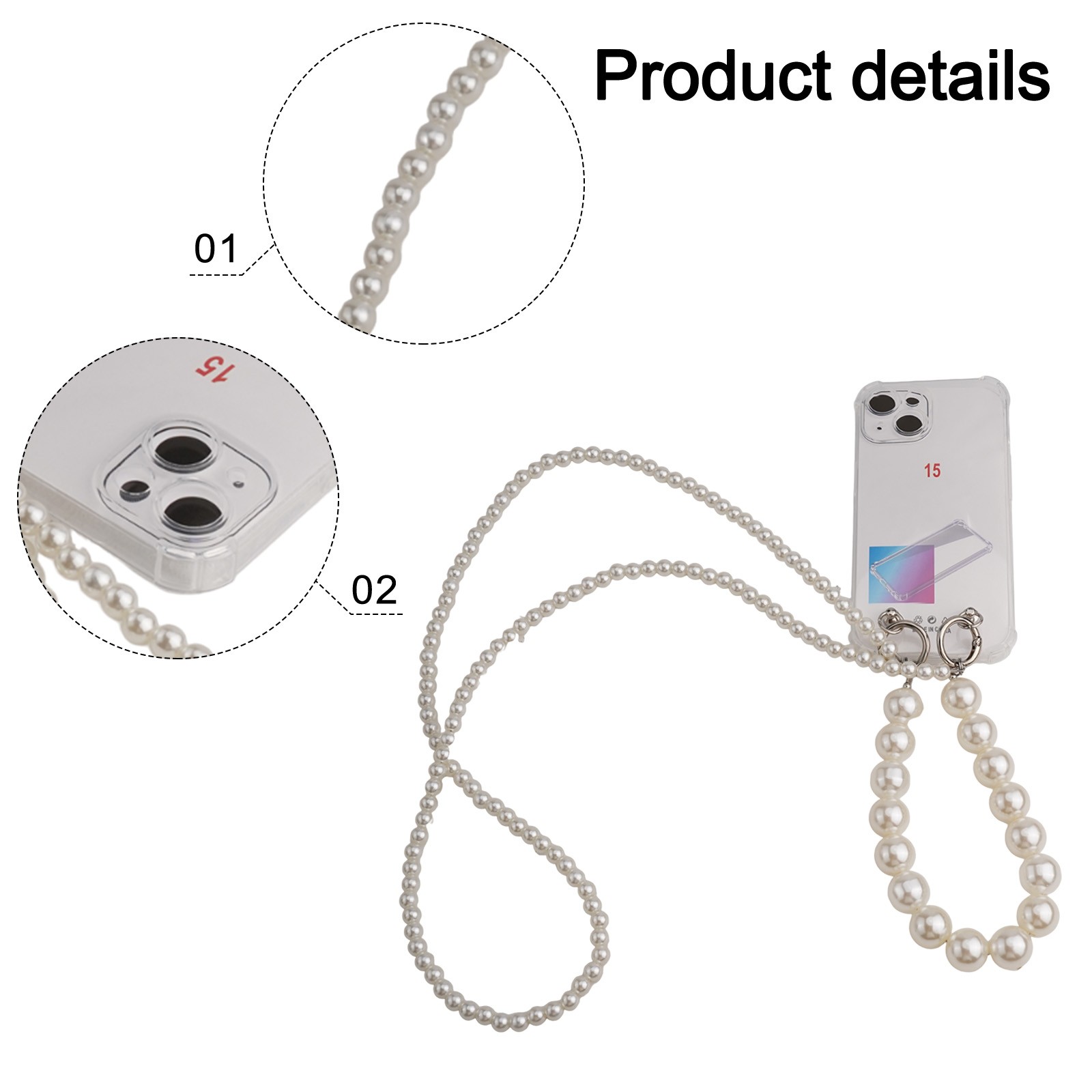 Unique Transparent Neck Strap Phone Case for Various For Iphones Available - Picture 23 of 24