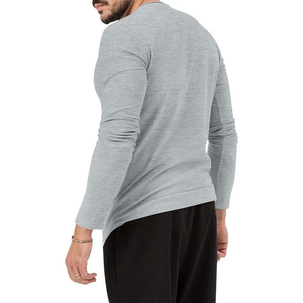 5) Magliette Uomo Slim Fitness Muscolare Palestra Bodybuilding Top Maniche Lungh - Foto 14 di 27