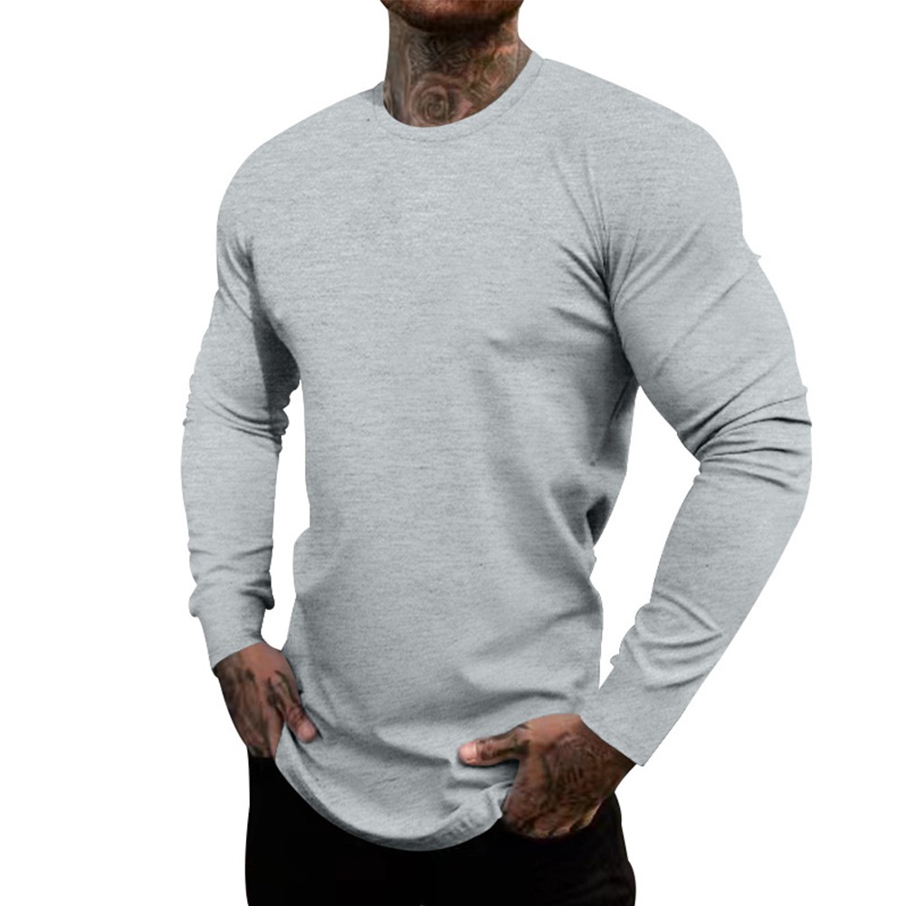 5) Magliette Uomo Slim Fitness Muscolare Palestra Bodybuilding Top Maniche Lungh - Foto 16 di 27