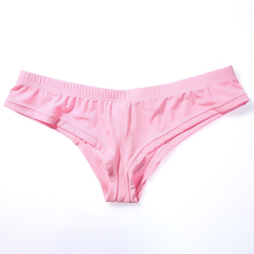 Gewinde Dessous Tanga Unterwäsche für Herren niedrige Taille U konvex Lila Farbton - Bild 17 von 40
