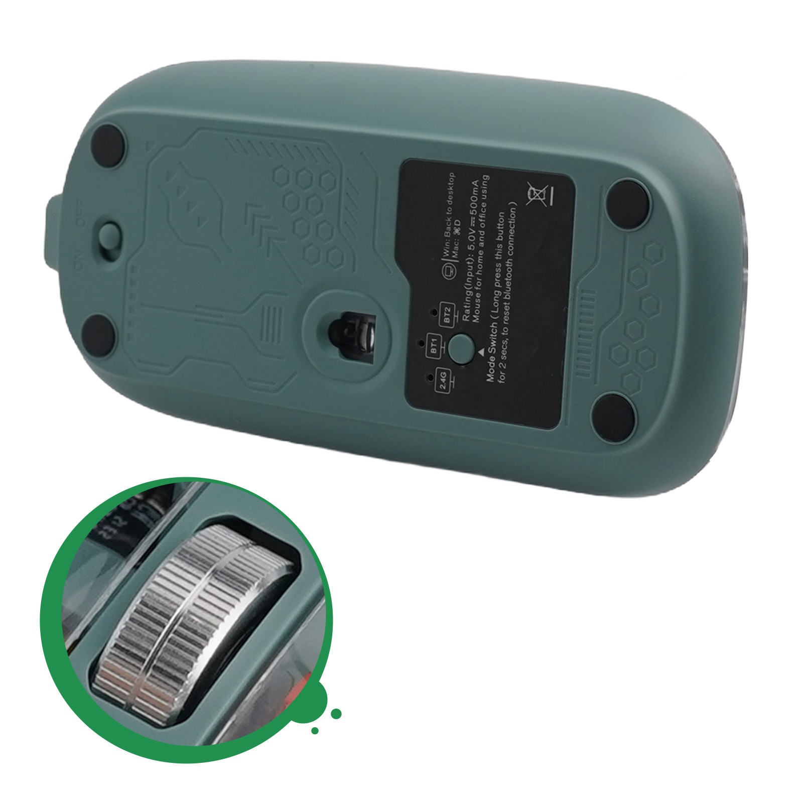 Precision 2400DPI verstellbare USB-Maus mit stilvollem transparentem Design - Bild 41 von 63