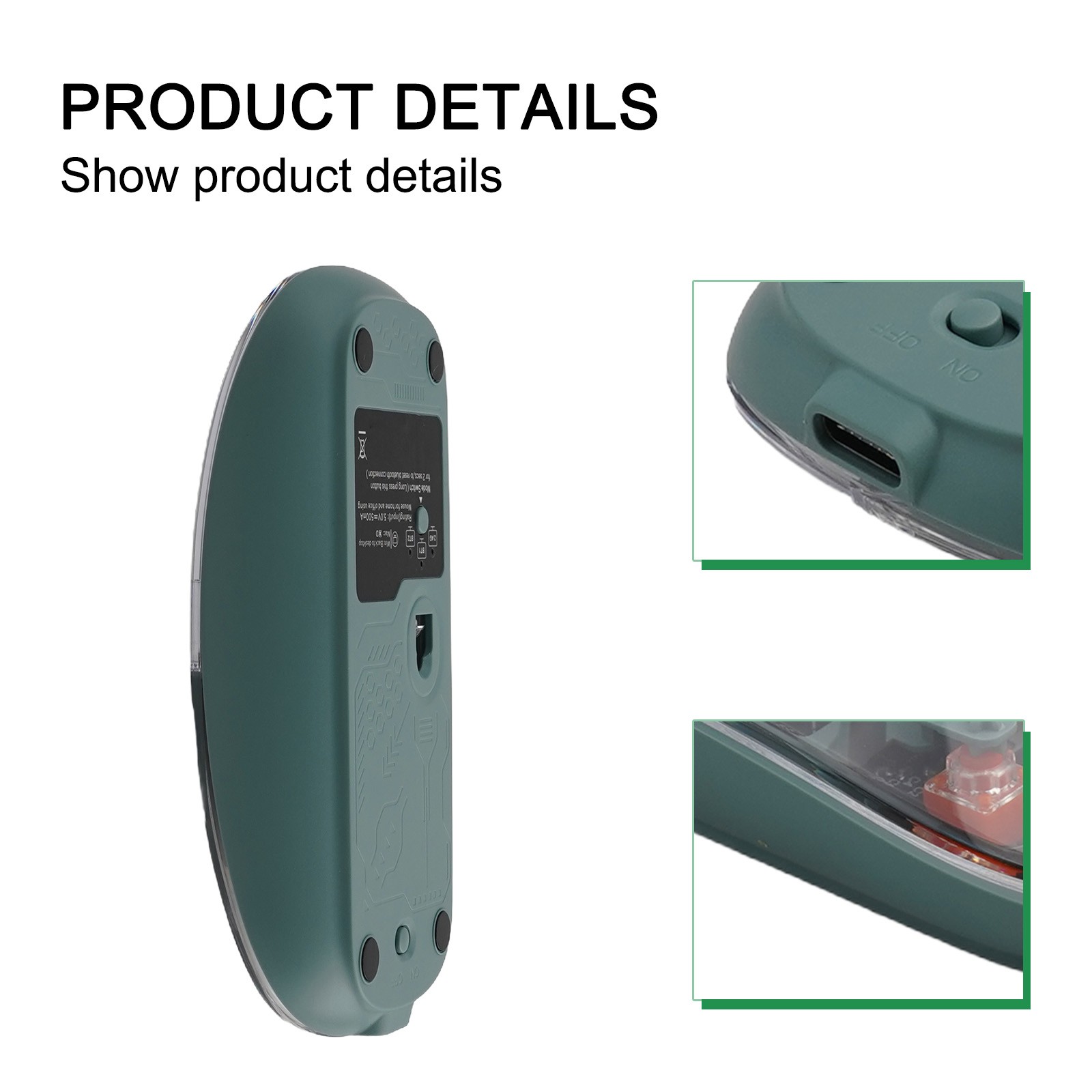 Precision 2400DPI verstellbare USB-Maus mit stilvollem transparentem Design - Bild 49 von 63
