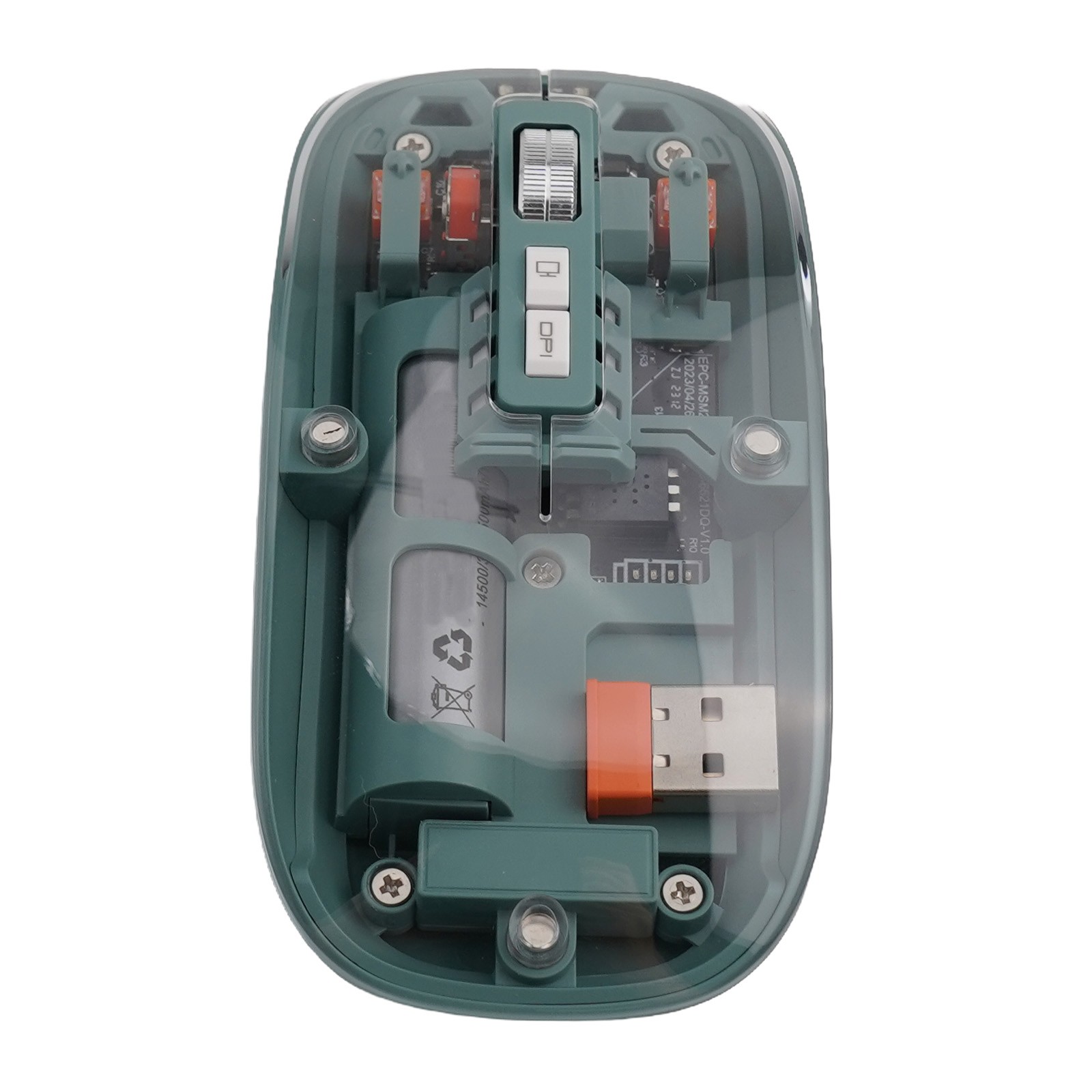 Precision 2400DPI verstellbare USB-Maus mit stilvollem transparentem Design - Bild 44 von 63
