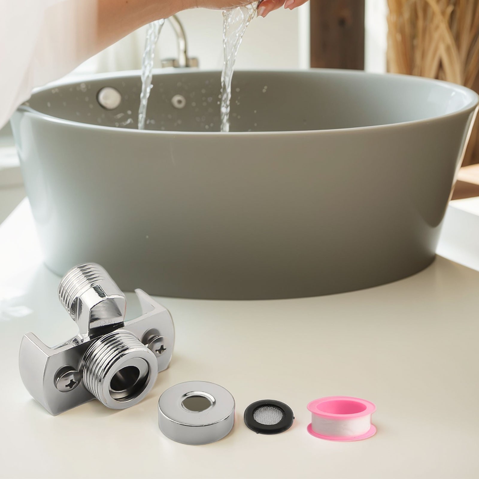 Stilvoller Wandarmatur vendu Adapter Verstellbarer Winkel Gebogener Fuß Design