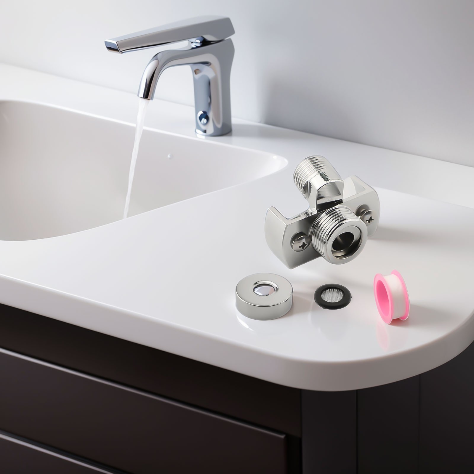 Stilvoller Wandarmatur Adapter Verstellbarer Winkel Gebogener ventes exceptionnelles Fuß Design