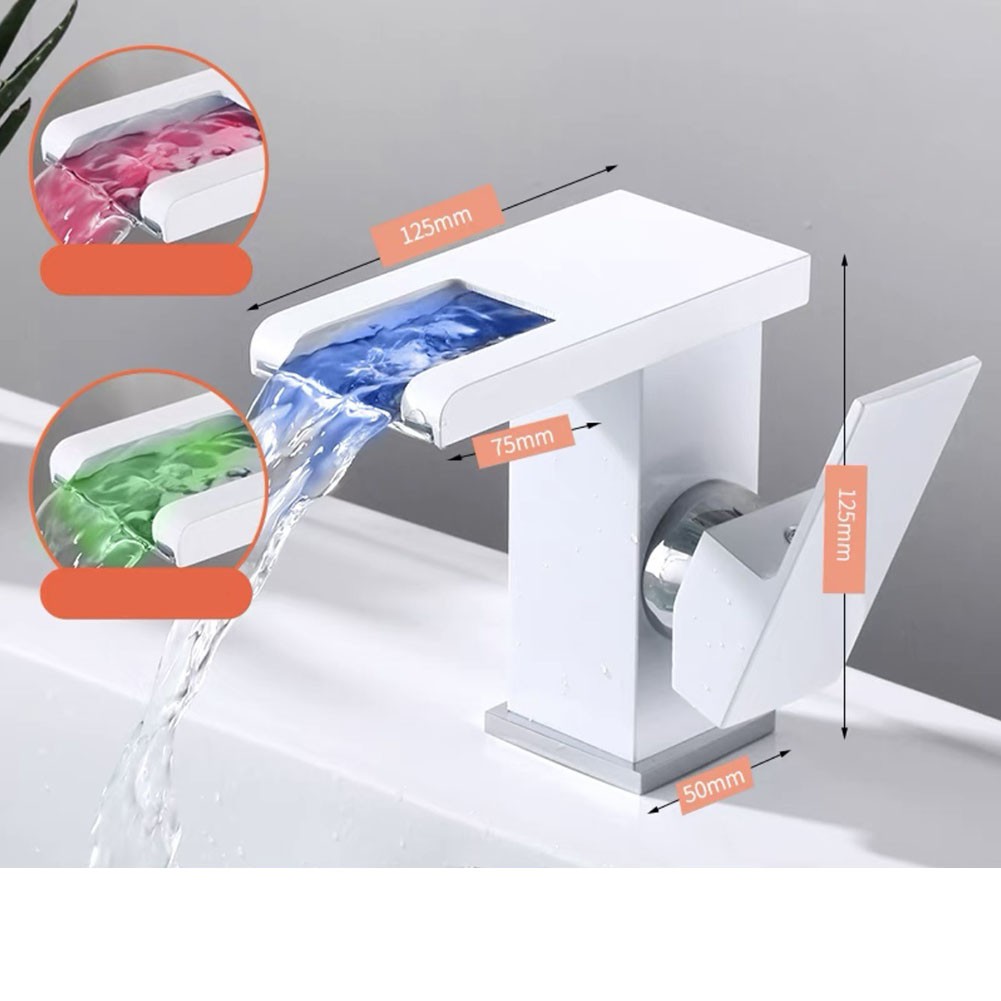 Unique LED faucet with automatic light up feature enhances bathroom ambiance