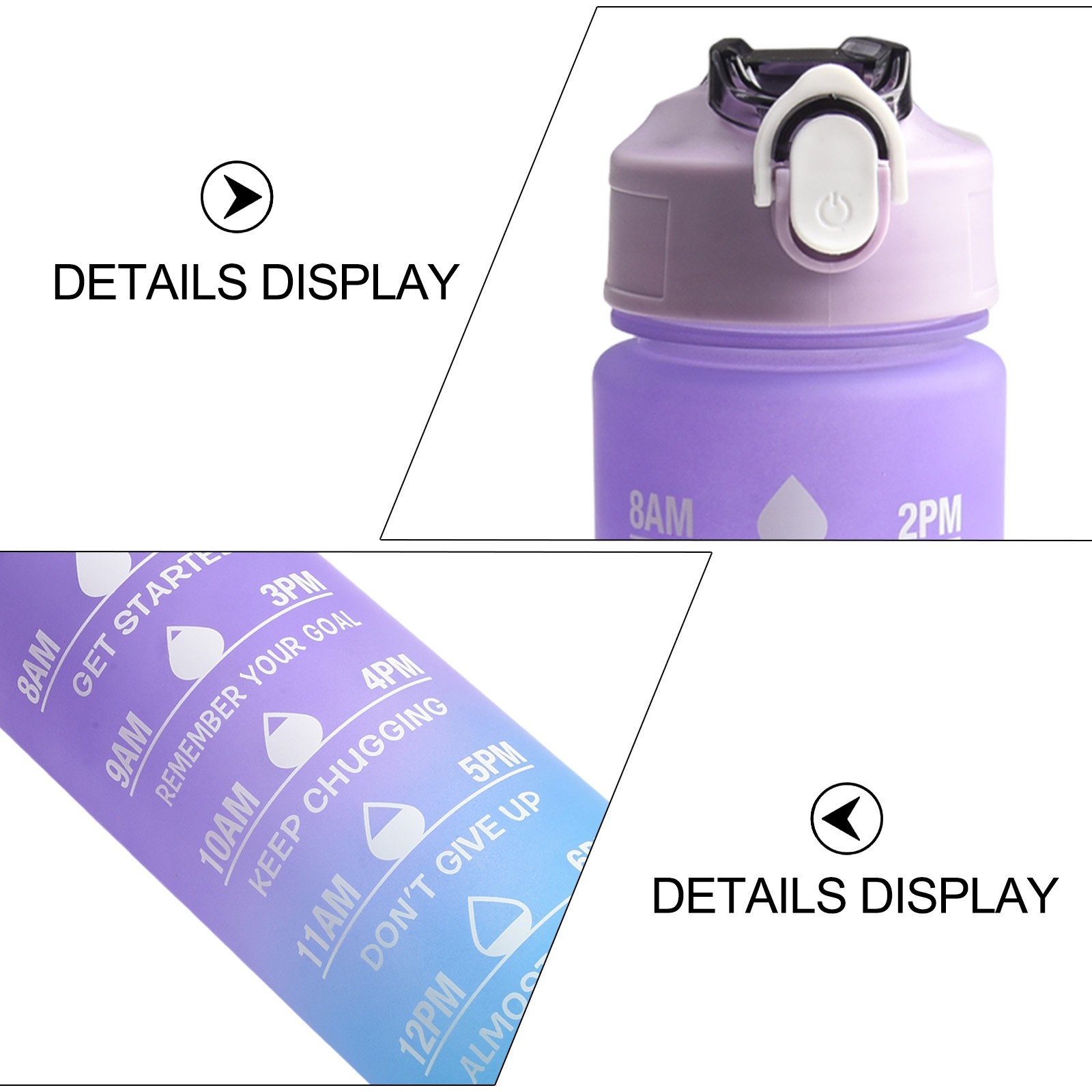 Motivierende Zitate bedruckte Sport Trinkflasche für Outdoor Aktivitäten - Bild 24 von 31