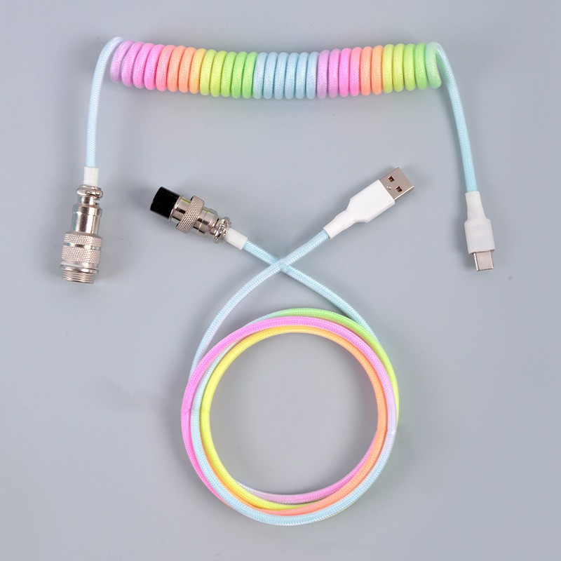 Verschiedene Farboptionen verfügbar in Typ C USB abnehmbare Spiralkabelung - Bild 41 von 41