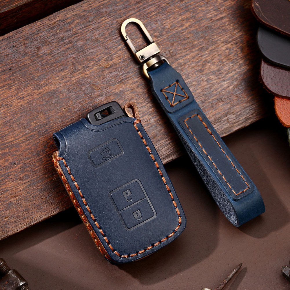 Diverse Compatibility Cowhide Leather Key Cover Case for Toyota Models