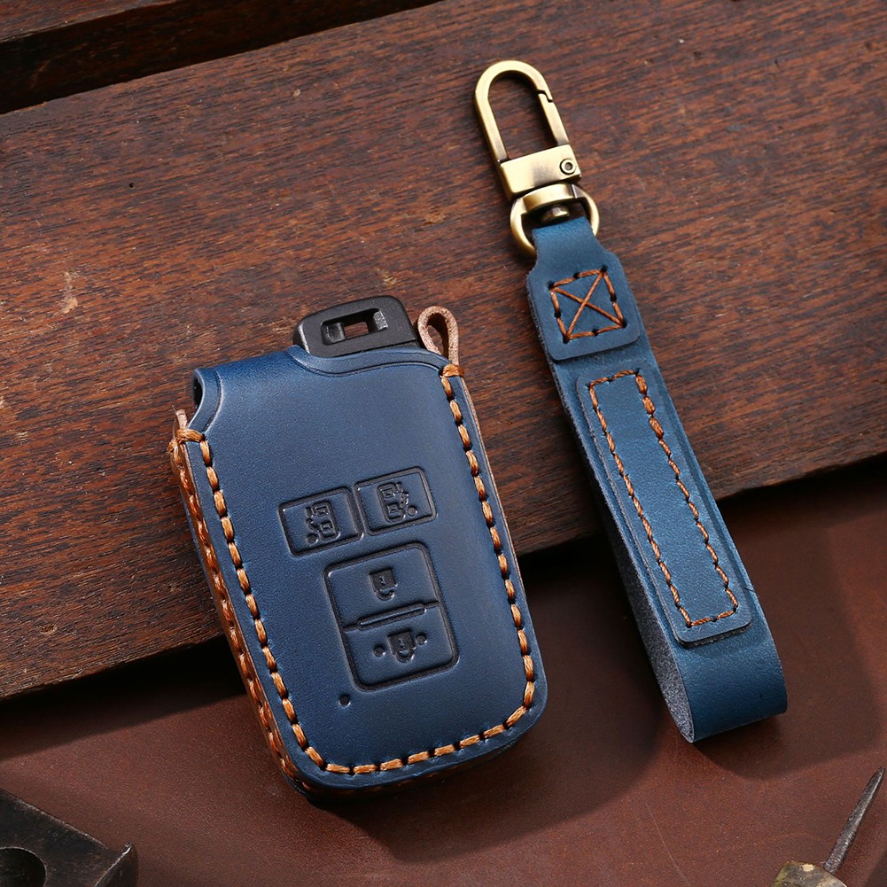 Diverse Compatibility Cowhide Leather Key Cover Case for Toyota Models