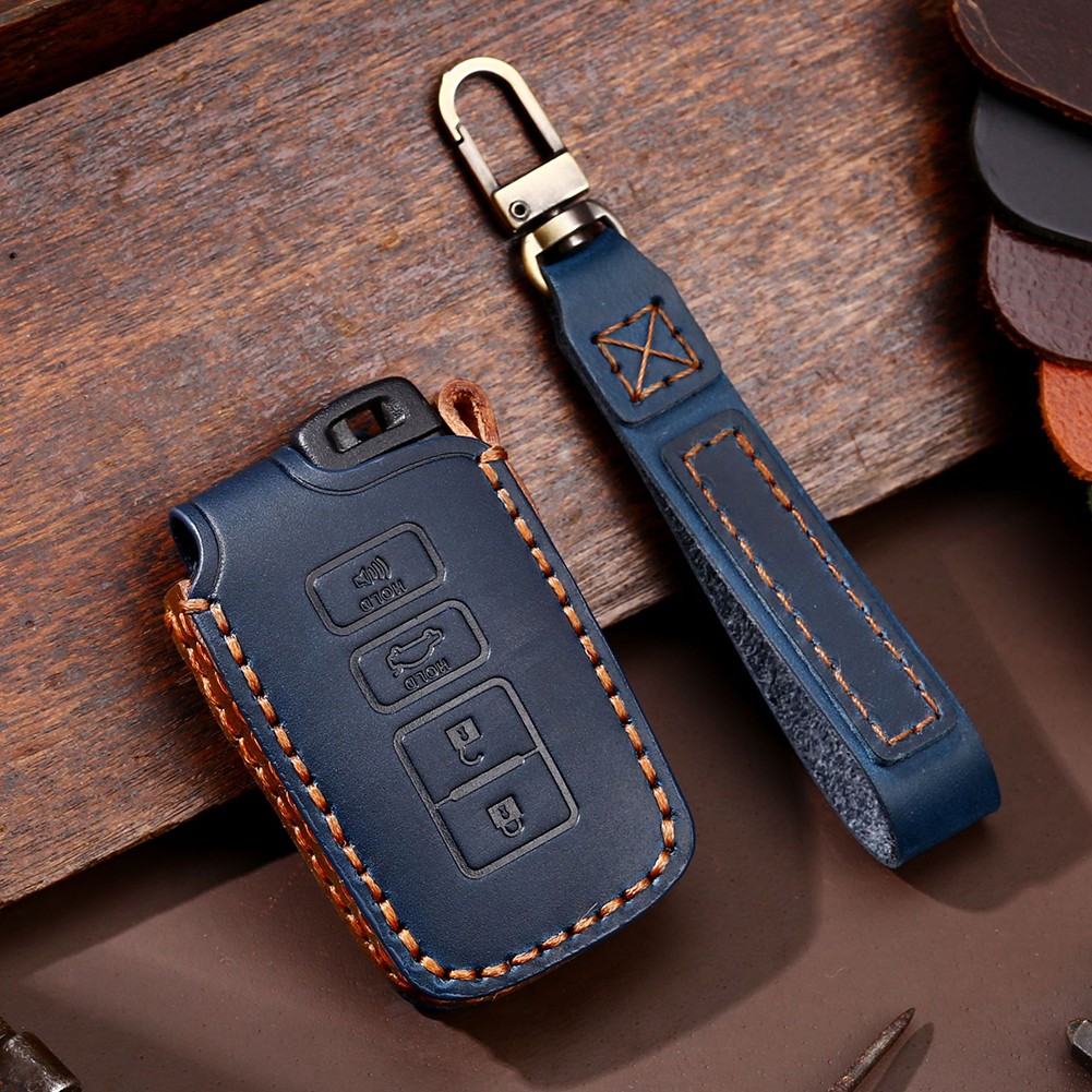 Diverse Compatibility Cowhide Leather Key Cover Case for Toyota Models