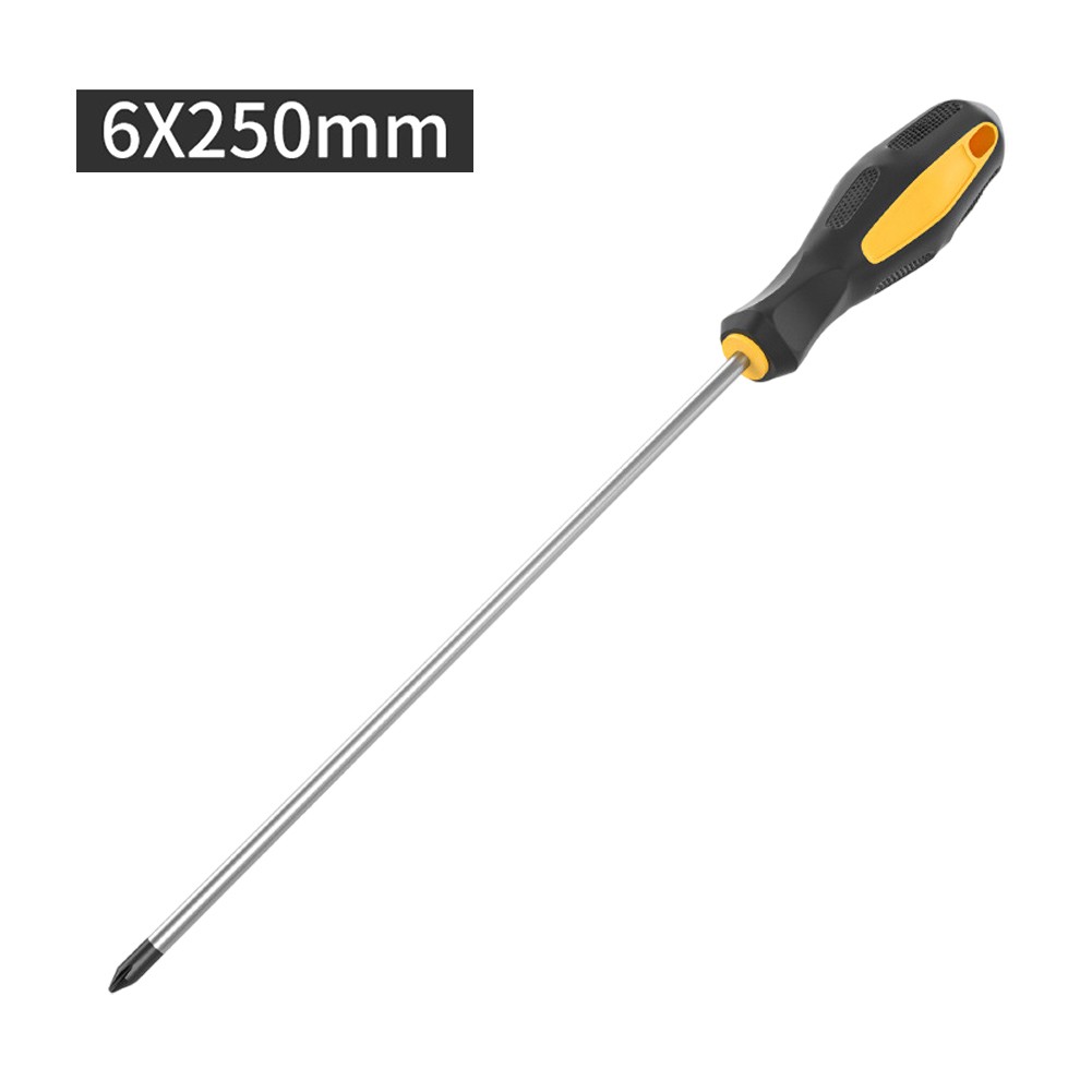 Heavy Duty 12 Inch Long Screwdriver with Magnetic Tip Slotted Cross Head
