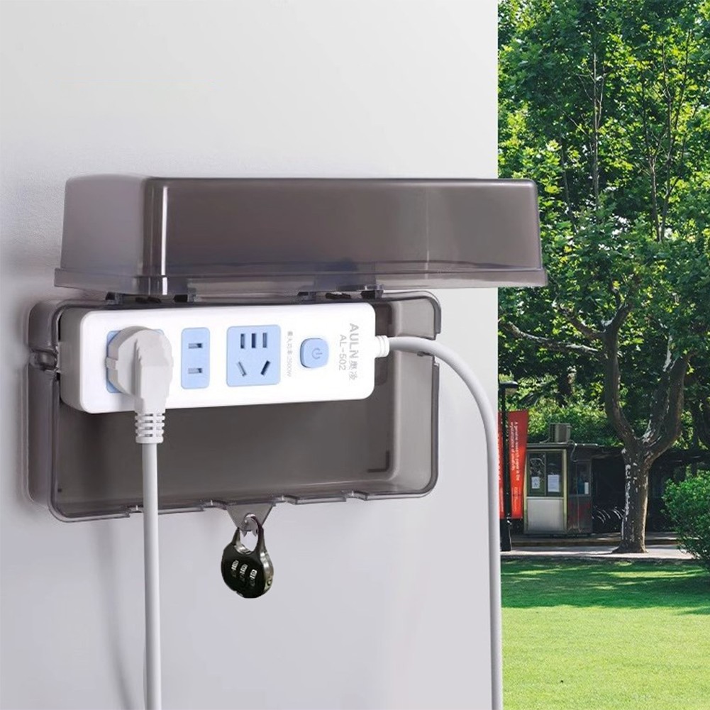 Wasserdichte Outdoor Verlängerungskabel Box mit 4 Ausgangslöchern sicher und s - Bild 27 von 27