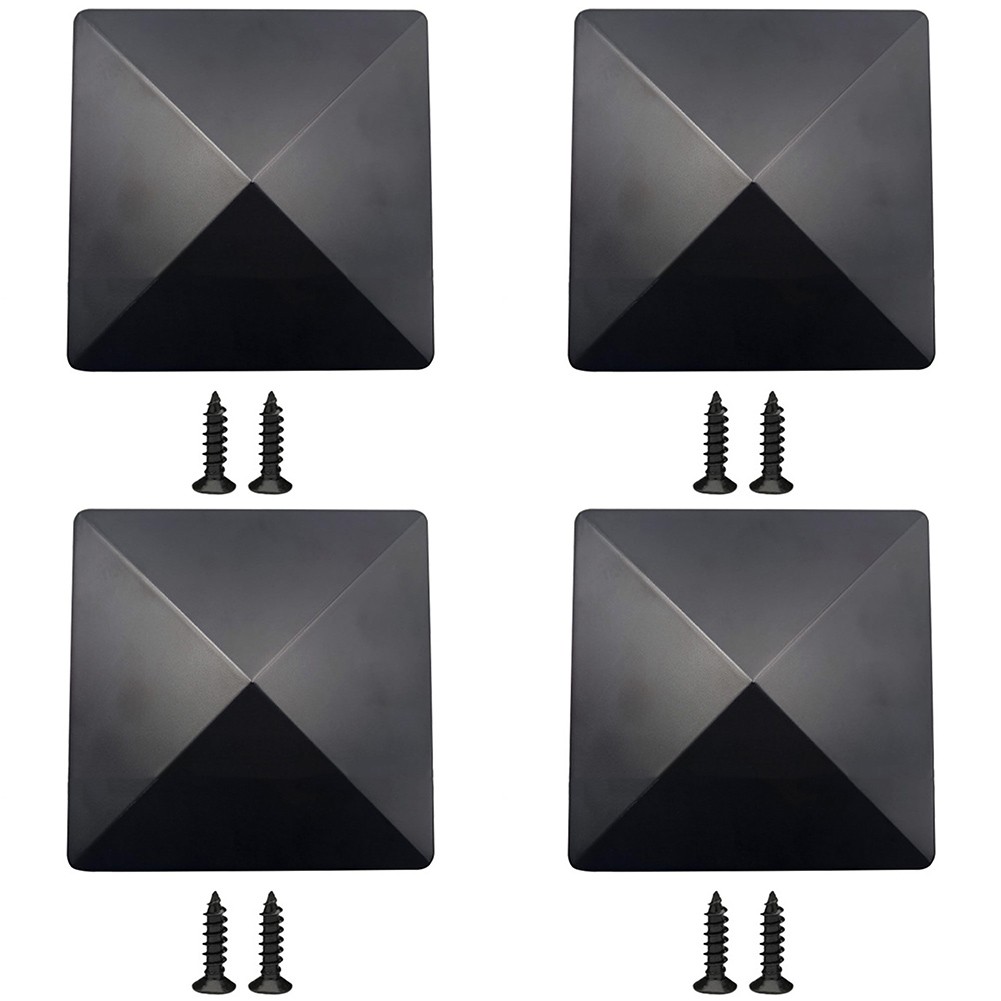 Premium Black Plastic Post Cap for 4x4 Inches Posts Protects and Adds Style