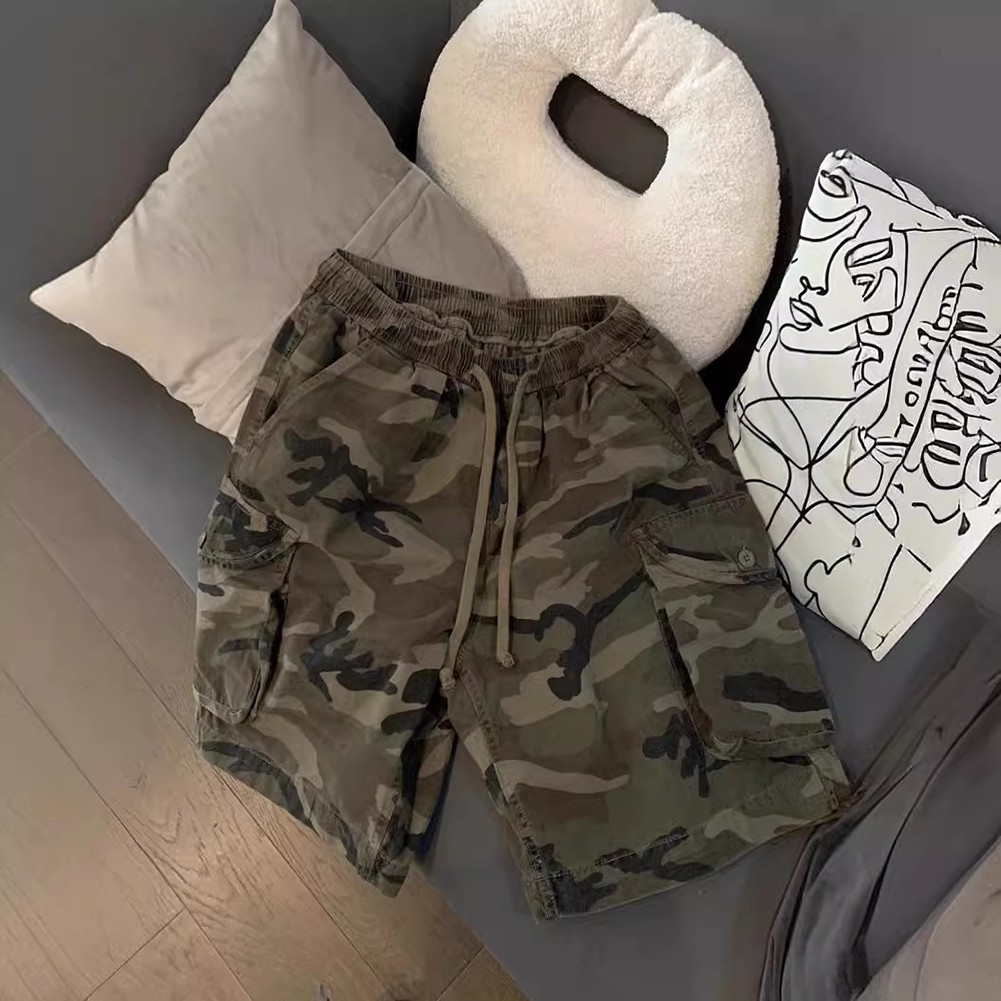Camouflage Cargo Shorts Casual Cargo Shorts Camouflage Pattern Comfortable Wear - Picture 17 of 36