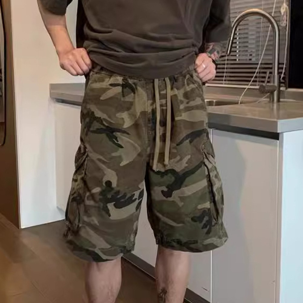 Camouflage Cargo Shorts Casual Cargo Shorts Camouflage Pattern Comfortable Wear - Picture 16 of 36