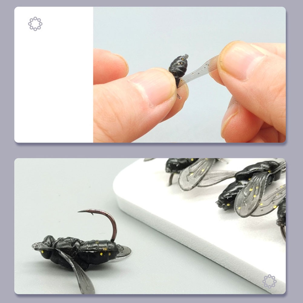 Appât à crochet mouche en PVC premium parfait pour la pêche au saumon gris et - Photo 21/39