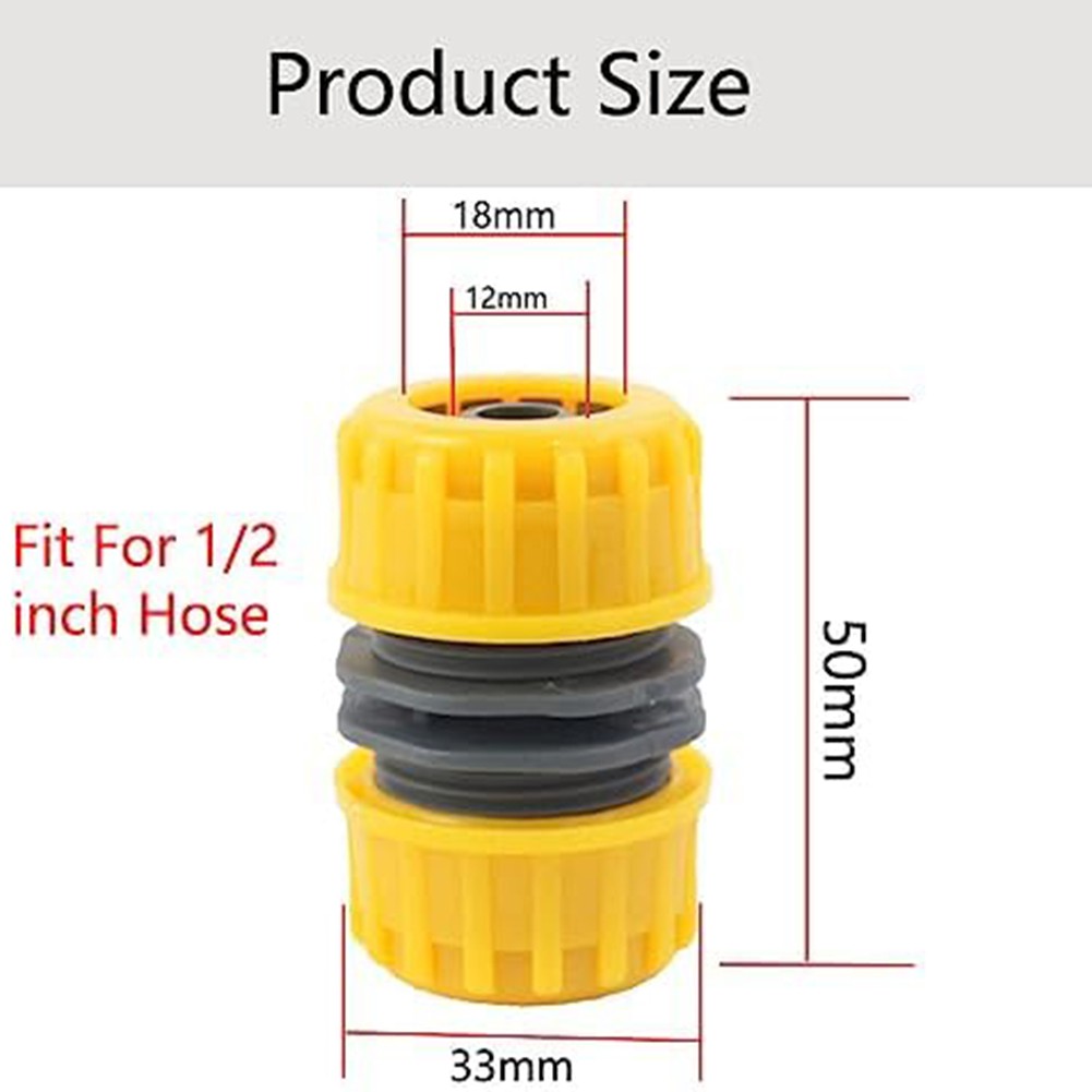 Wear resistant Hose Repair Connector 8pc Quick Coupling for 12mm Garden Hoses - Picture 12 of 18