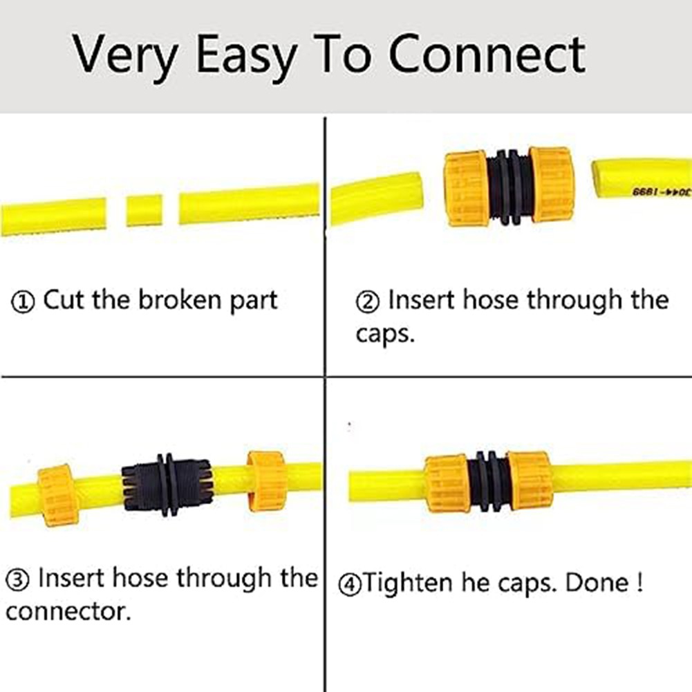 Wear resistant Hose Repair Connector 8pc Quick Coupling for 12mm Garden Hoses - Picture 14 of 18