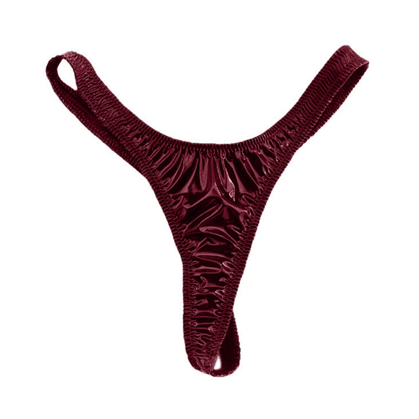 Damskie Skóra lakierowana G String T Back Stringi Wetlook Majtki Bielizna - Zdjęcie 13 z 42
