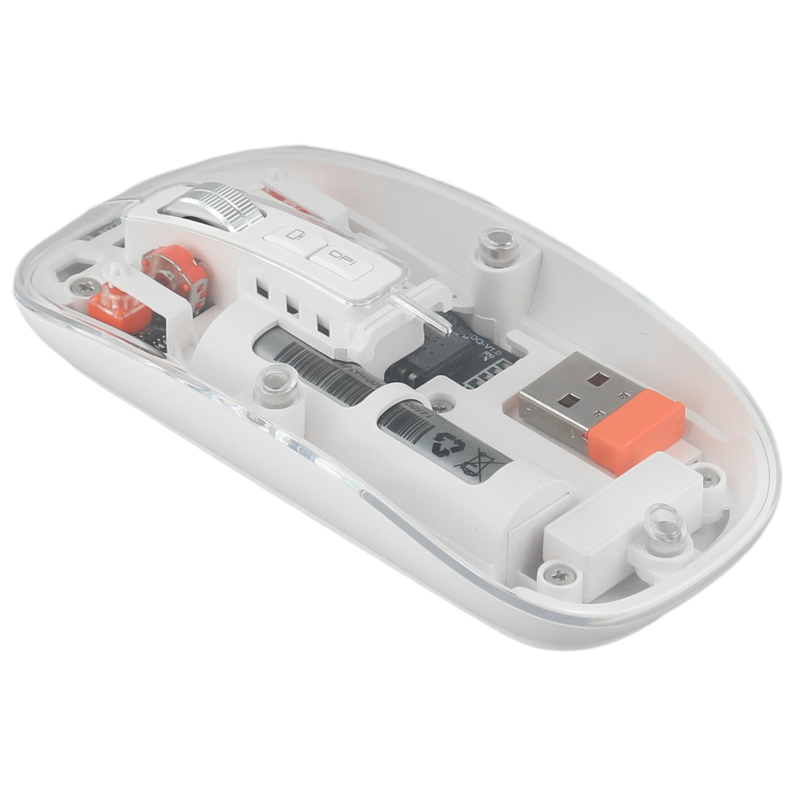Precision 2400DPI verstellbare USB-Maus mit stilvollem transparentem Design - Bild 28 von 63