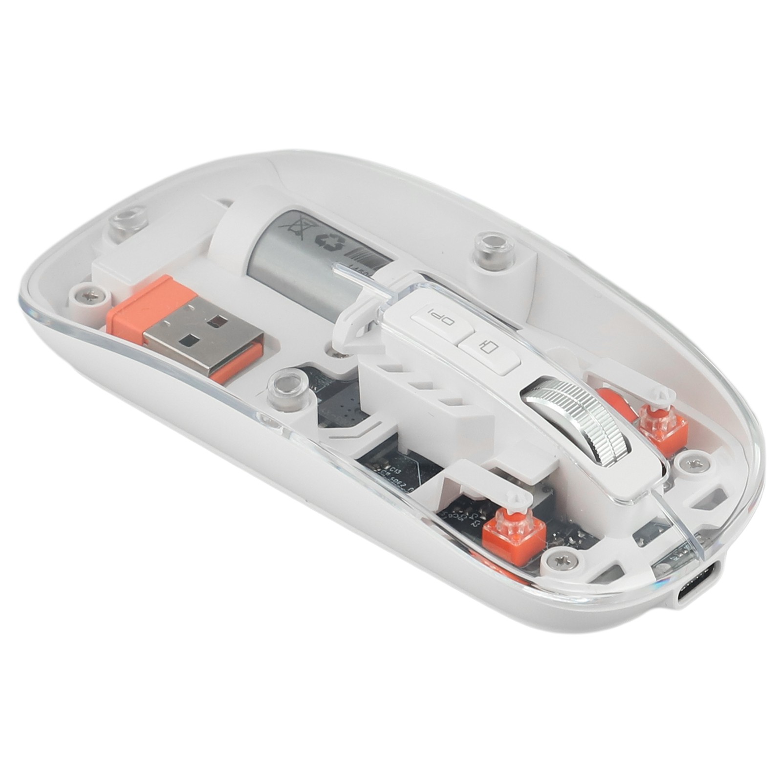 Precision 2400DPI verstellbare USB-Maus mit stilvollem transparentem Design - Bild 29 von 63