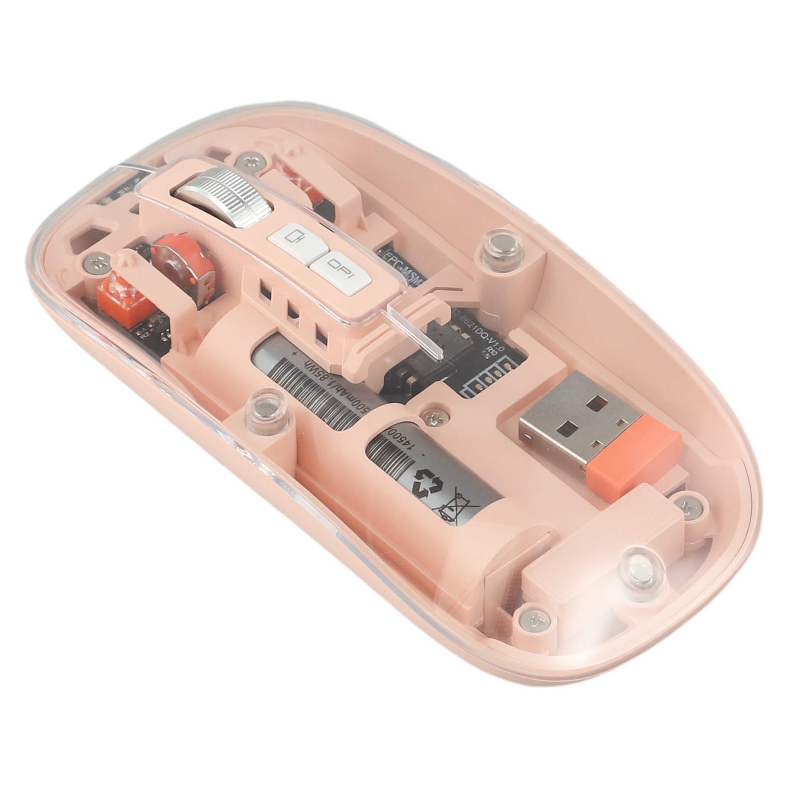 Precision 2400DPI verstellbare USB-Maus mit stilvollem transparentem Design - Bild 35 von 63