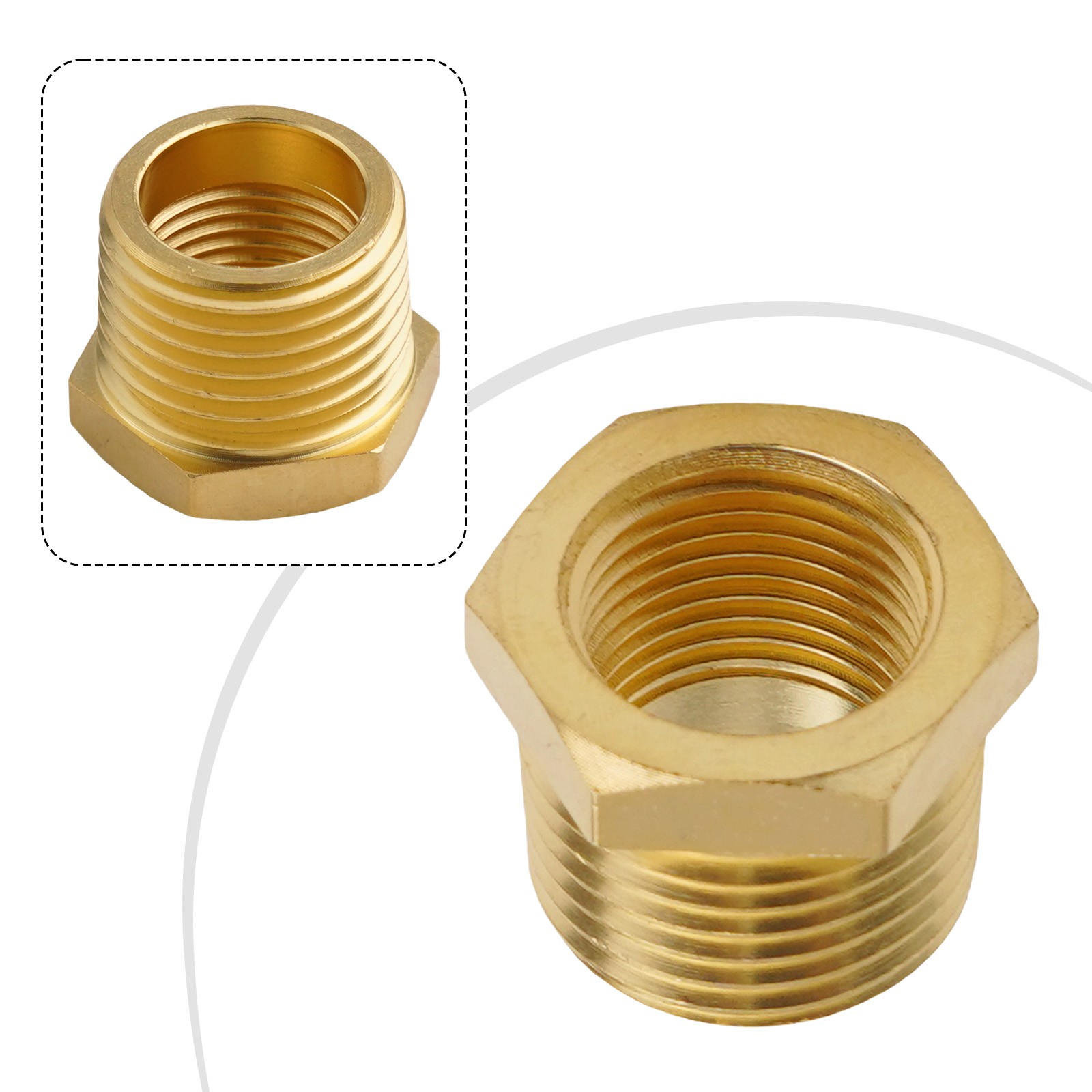 Adaptador de conector de montaje de tubería de latón de metal 1 pieza 18NPT14NPT 38NPT14NPT12NPT38NPT - Imagen 48 de 70
