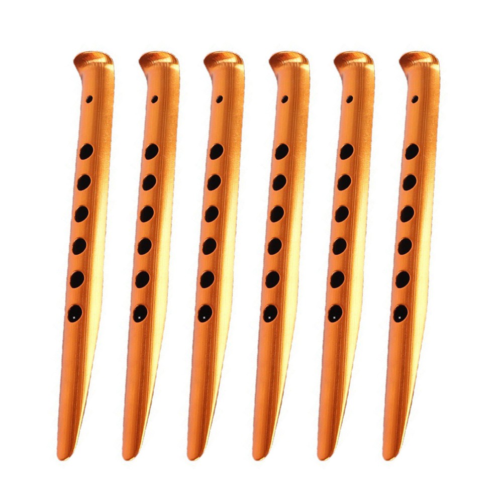 Convenient Aluminum Alloy Ground Pegs for Canopies and Tents Pack of 6
