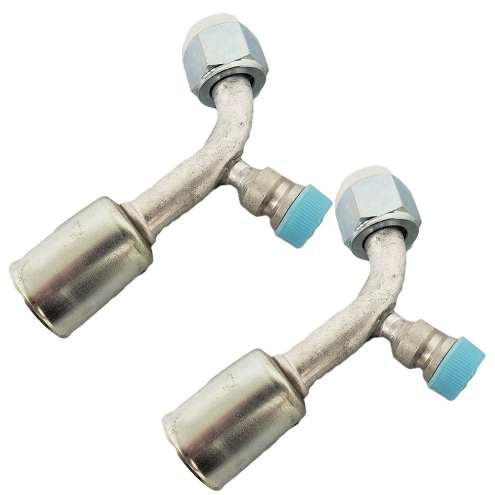R134a Compatible Aluminum Alloy 90 Degree Air Conditioning Fitings Set - Bild 8 von 9