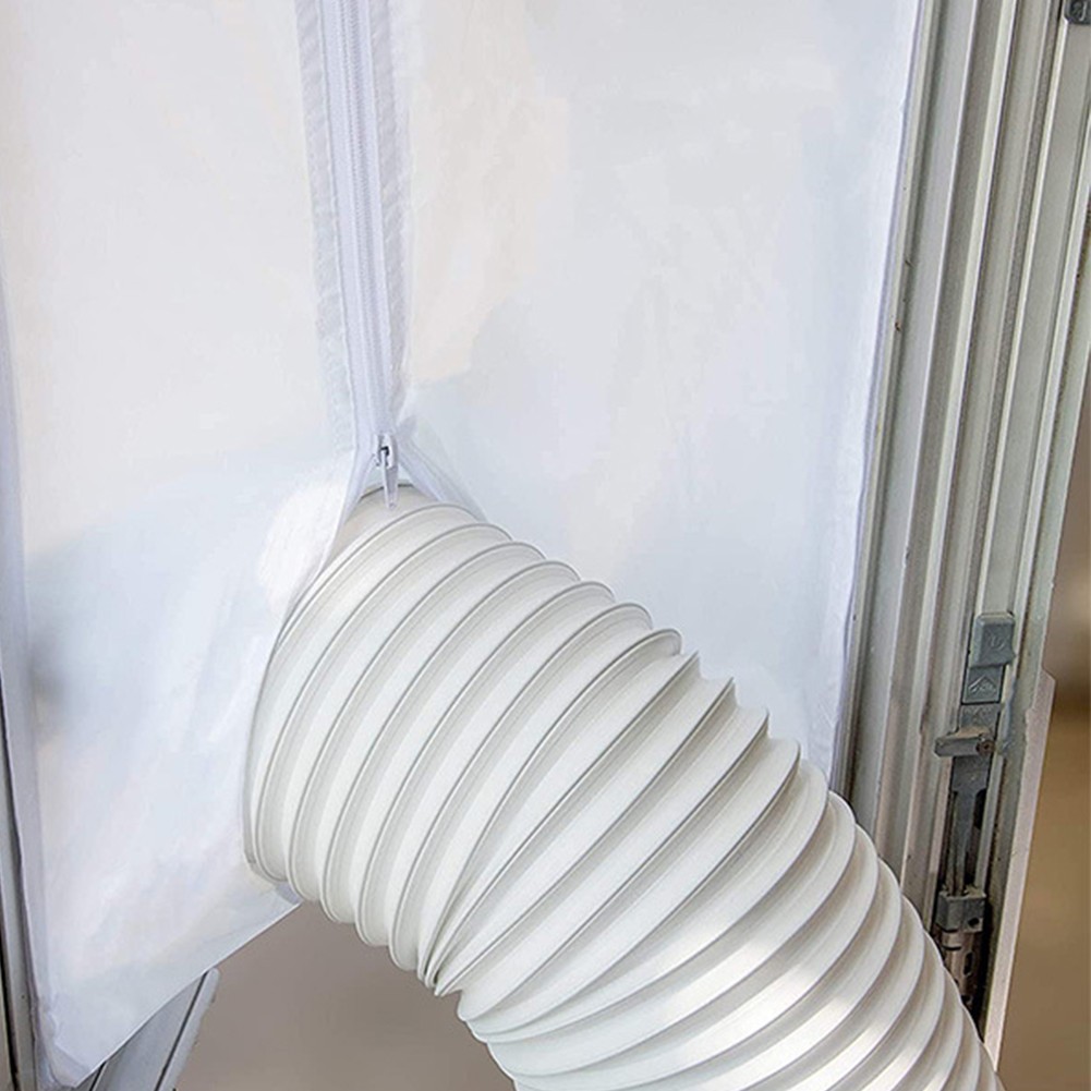 Yulado 300cm Klimaanlage Fensterabdichtung,Fensterdichtung Für Klimaanlage, Hot Air Stop Geeignet für Fenster, Flügelfenster, Dachfenster, Kein Bohren, Weiß