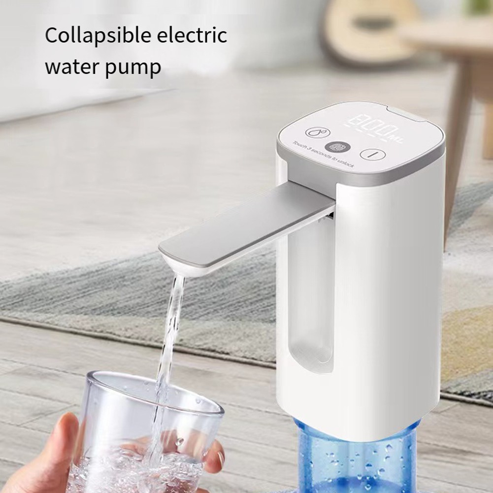 Practical water pump with touch screen display and fingerprint child lock