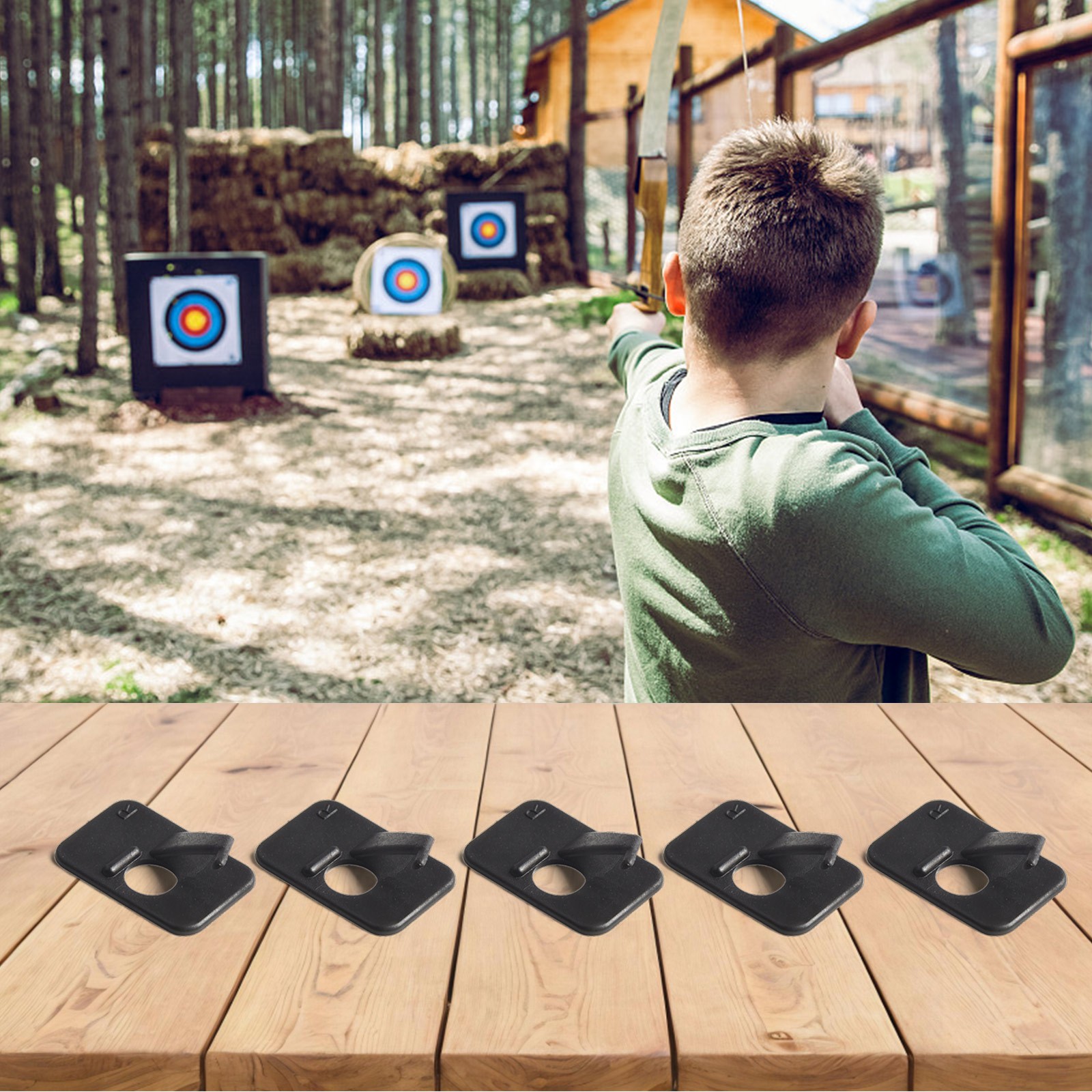 Outdoor Sports Arrow Rest Recurve Bow Replacement Part Right Hand 3.8*2cm Black - Picture 24 of 36
