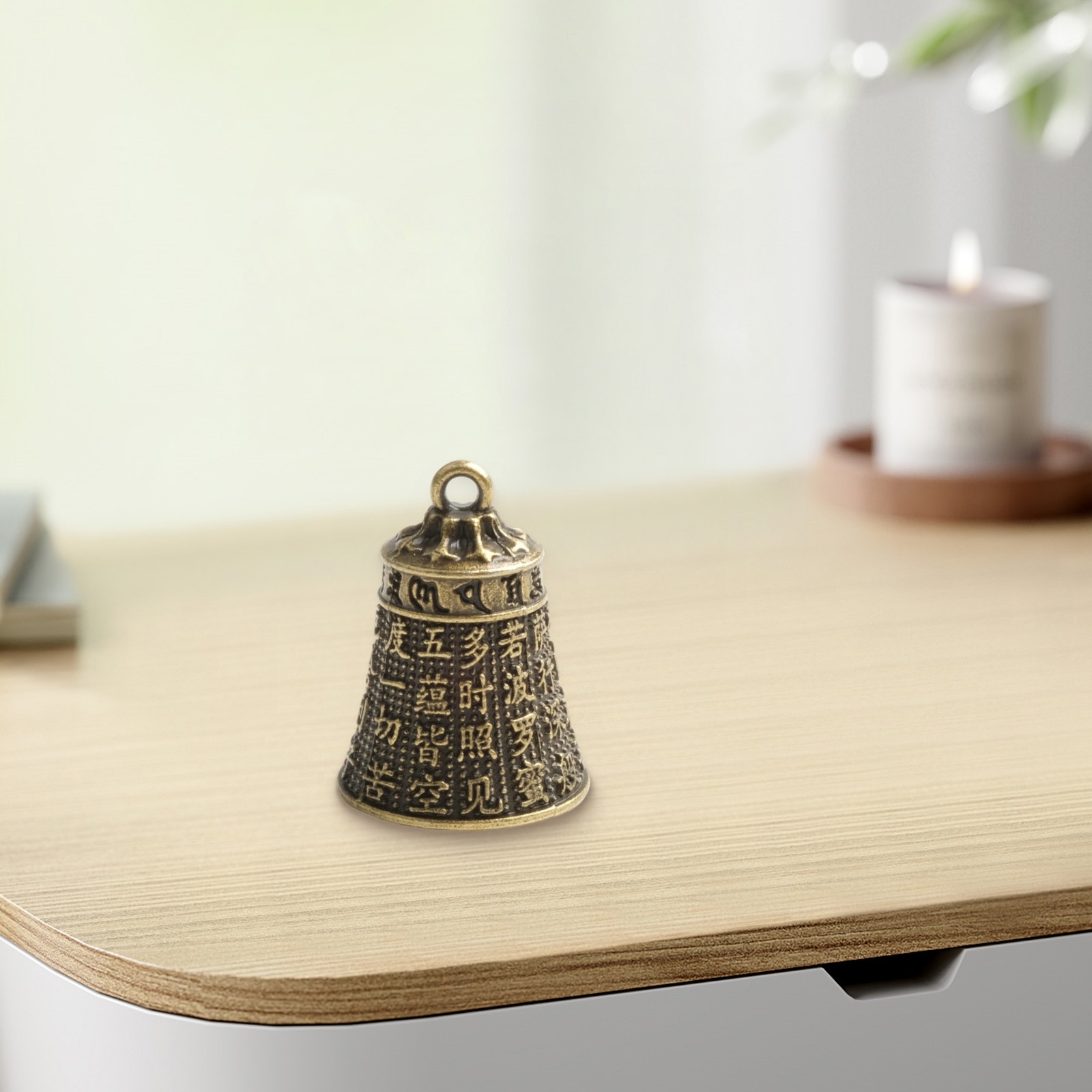 Pendentif en ligne fengshui en laiton artisanat porte-cloche clé voiture cadeau créatif