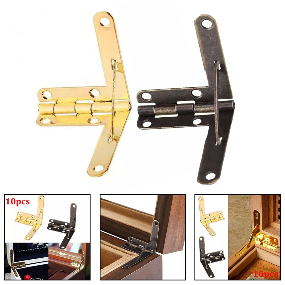 20 Stück 90° Federscharniere - Winkel Unterstützung Für Holzdeckel & Schmuckkisten