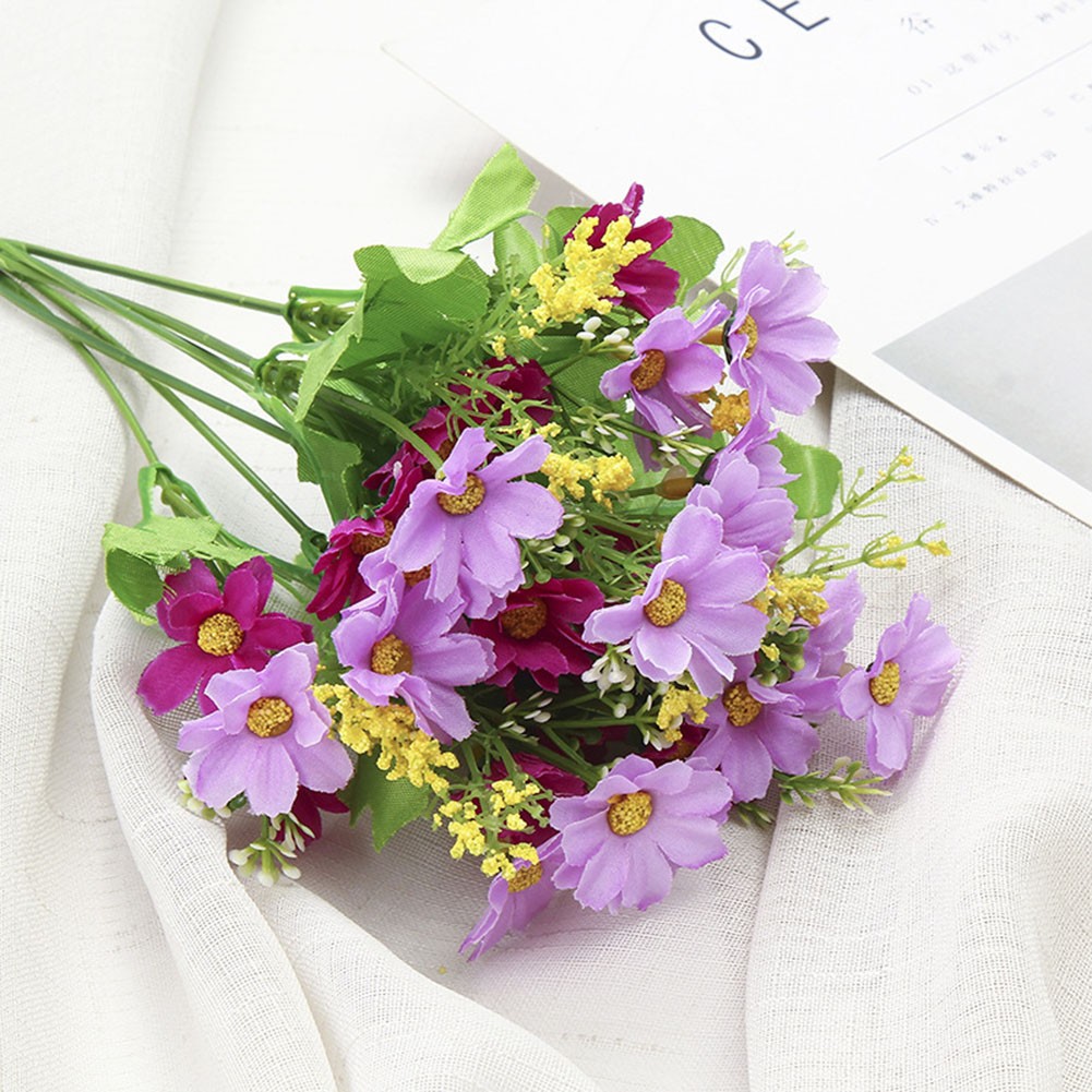 Impresionantes flores de margaritas de seda artificial para bodas y beso - Imagen 20 de 24