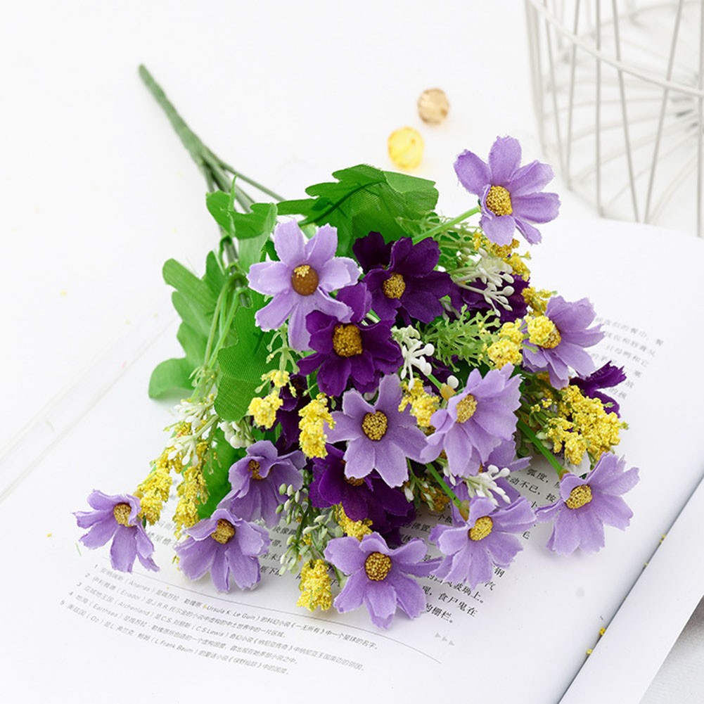 Impresionantes flores de margaritas de seda artificial para bodas y beso - Imagen 18 de 24