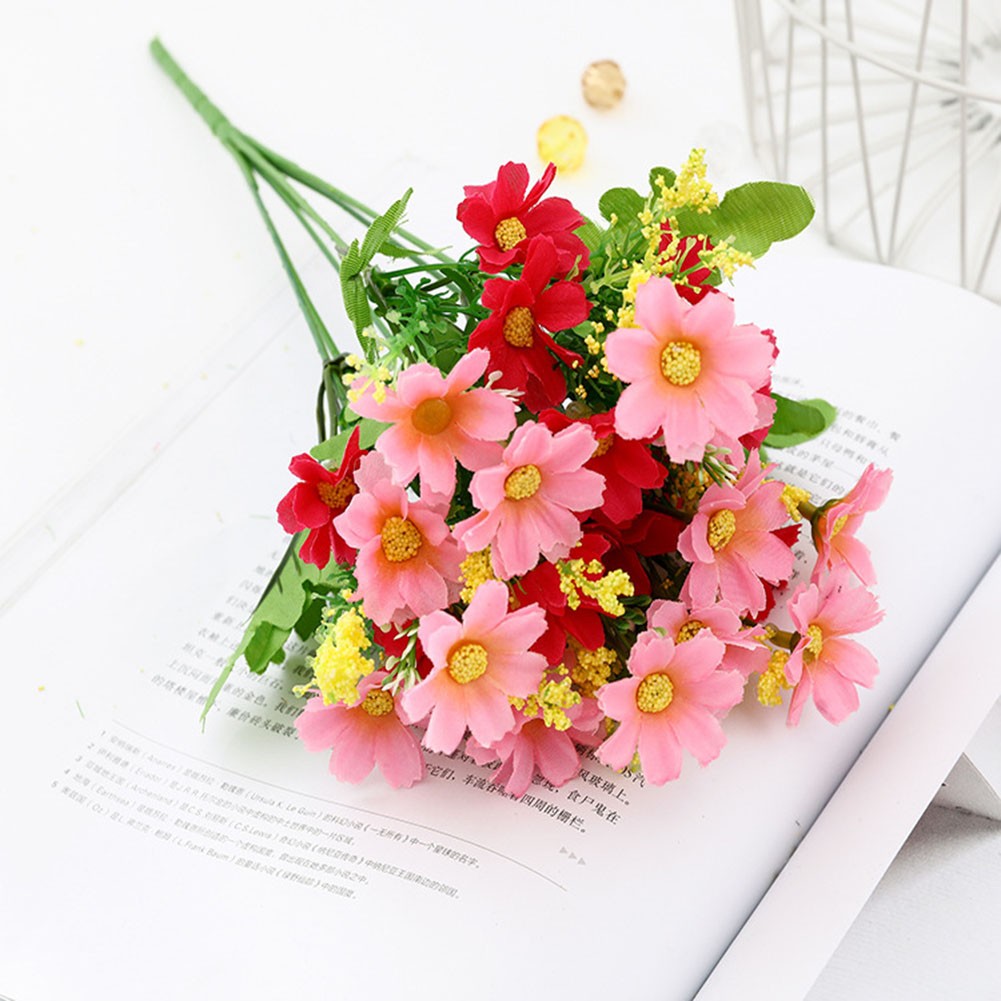 Impresionantes flores de margaritas de seda artificial para bodas y beso - Imagen 14 de 24