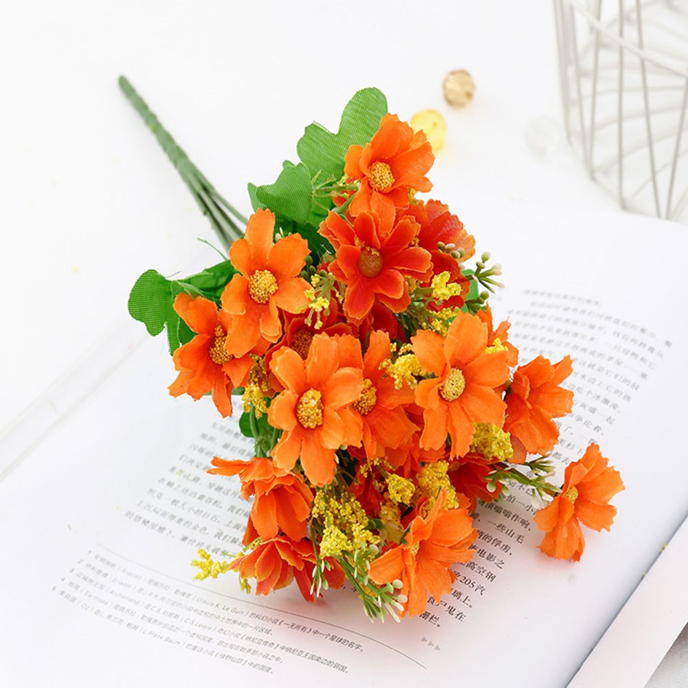 Impresionantes flores de margaritas de seda artificial para bodas y beso - Imagen 24 de 24