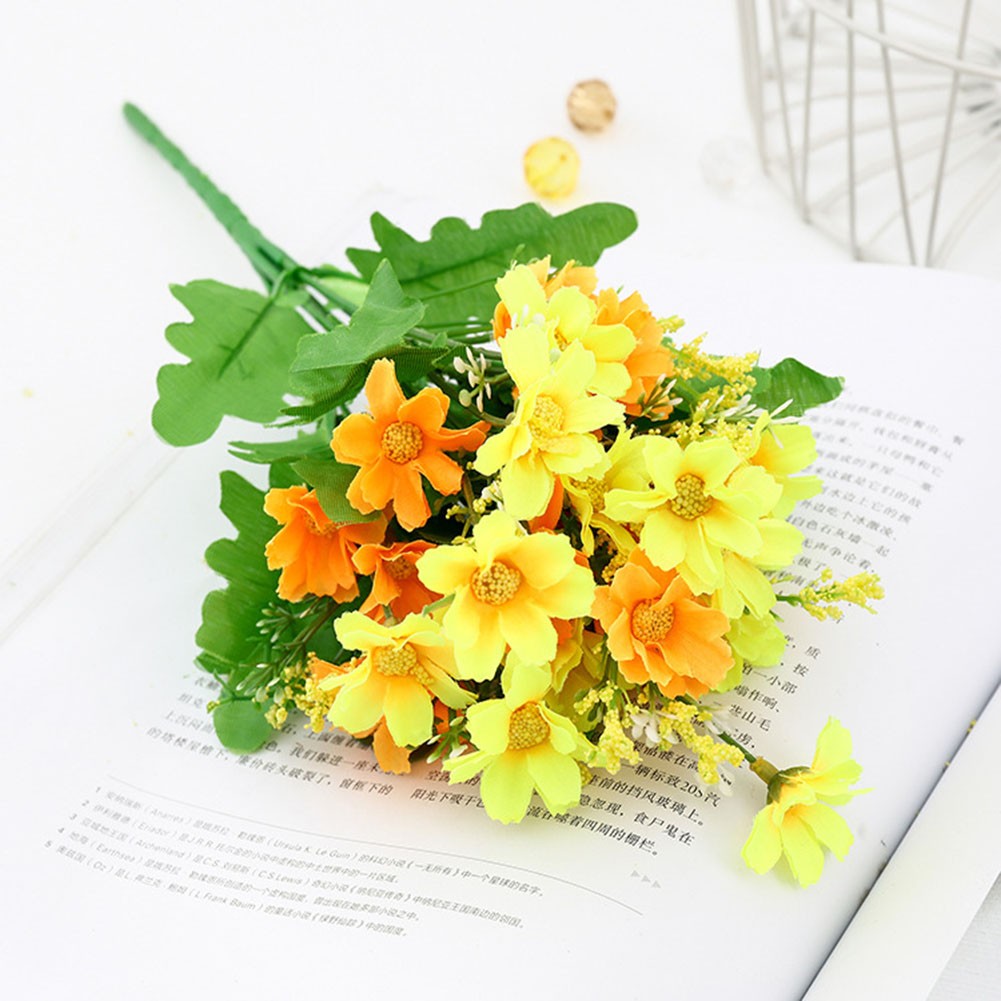 Impresionantes flores de margaritas de seda artificial para bodas y beso - Imagen 21 de 24