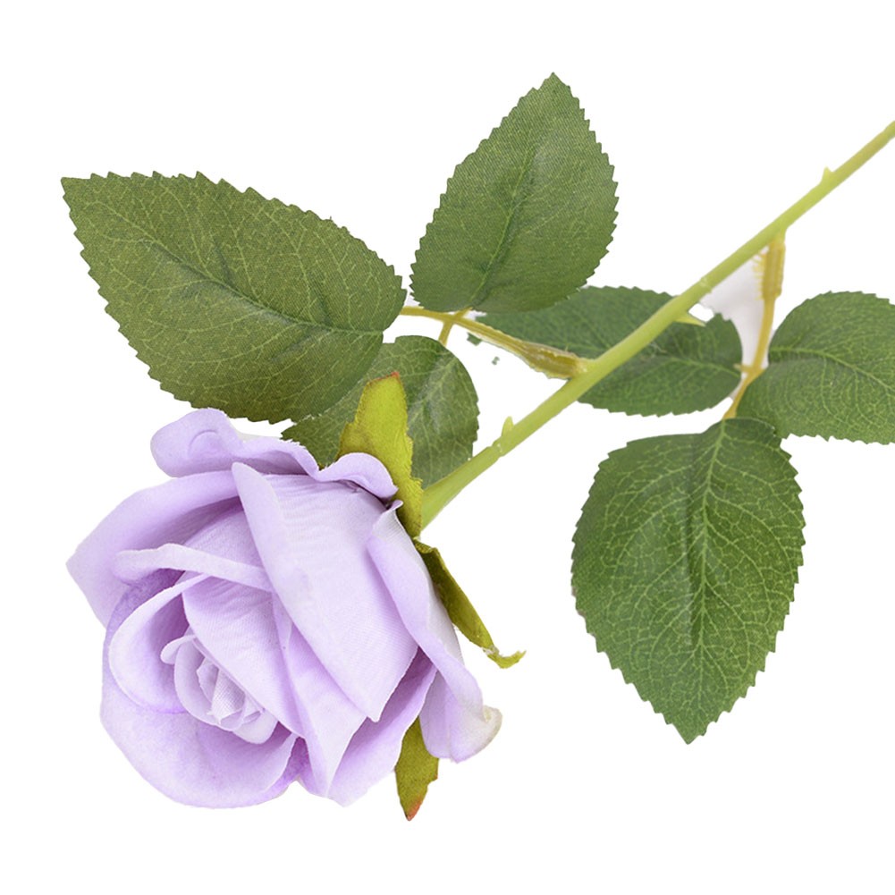 Preciosa rosa artificial con estructura de terciopelo realista para decoración de bodas - Imagen 36 de 37