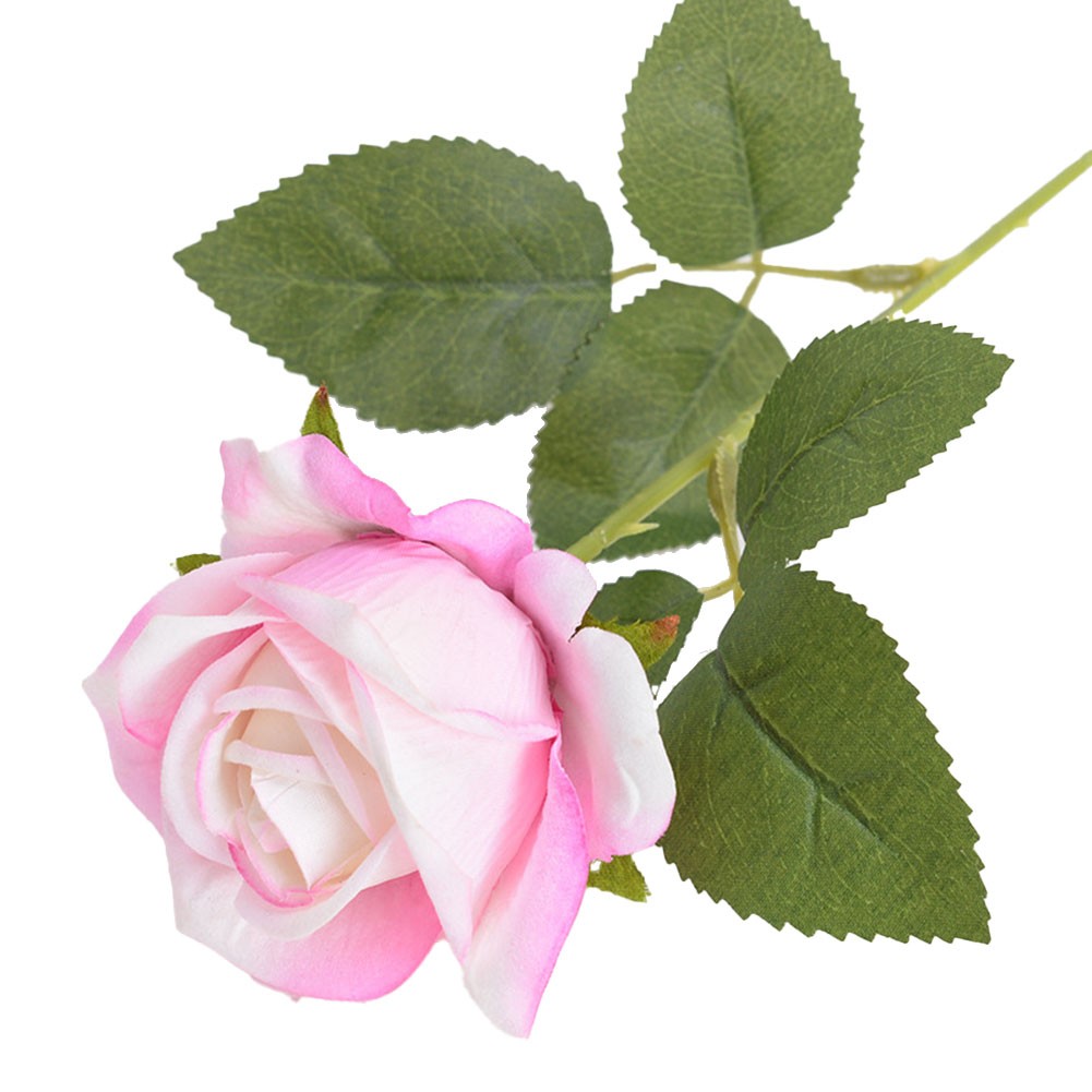 Preciosa rosa artificial con estructura de terciopelo realista para decoración de bodas - Imagen 34 de 37
